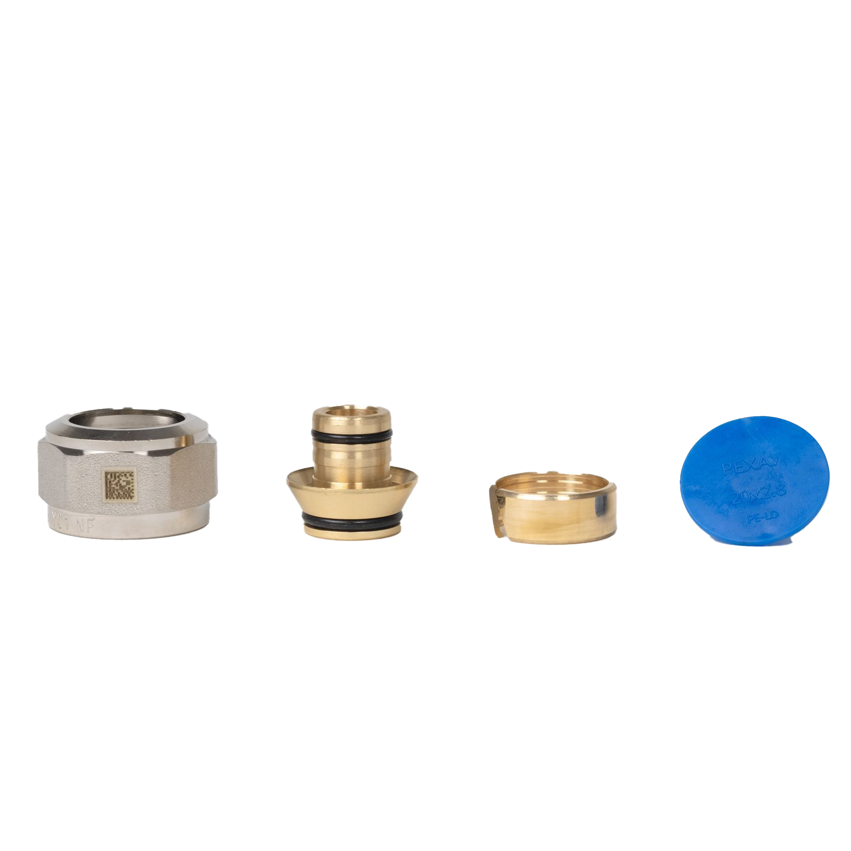 Изображение товара Евроконус для труб из сшитого полиэтилена Рехау 3/4 х 20 х 2,8 мм латунь никелированный