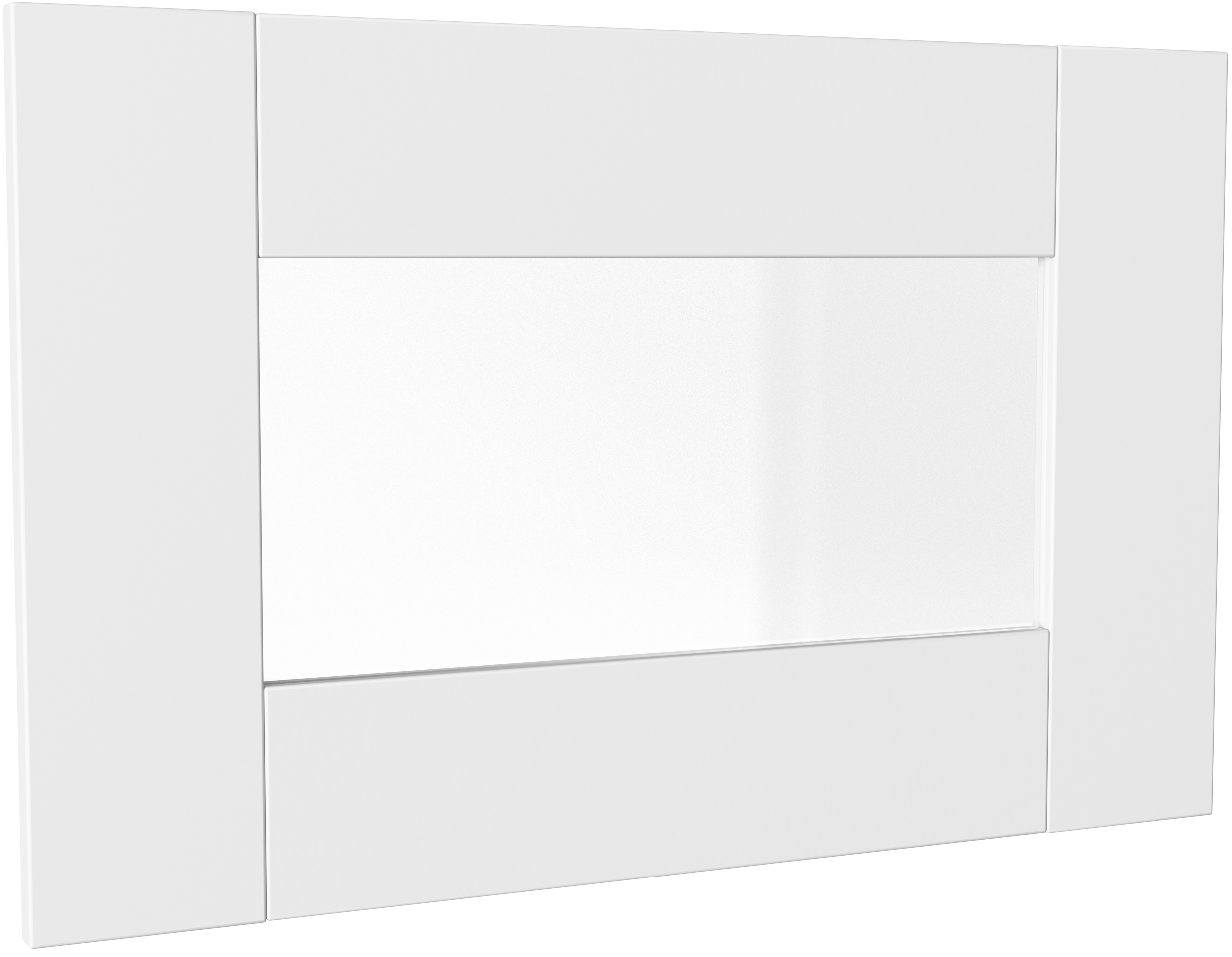 Изображение товара Распашная дверь для шкафа Лион 59.4x38 см из ДСП со стеклом белая