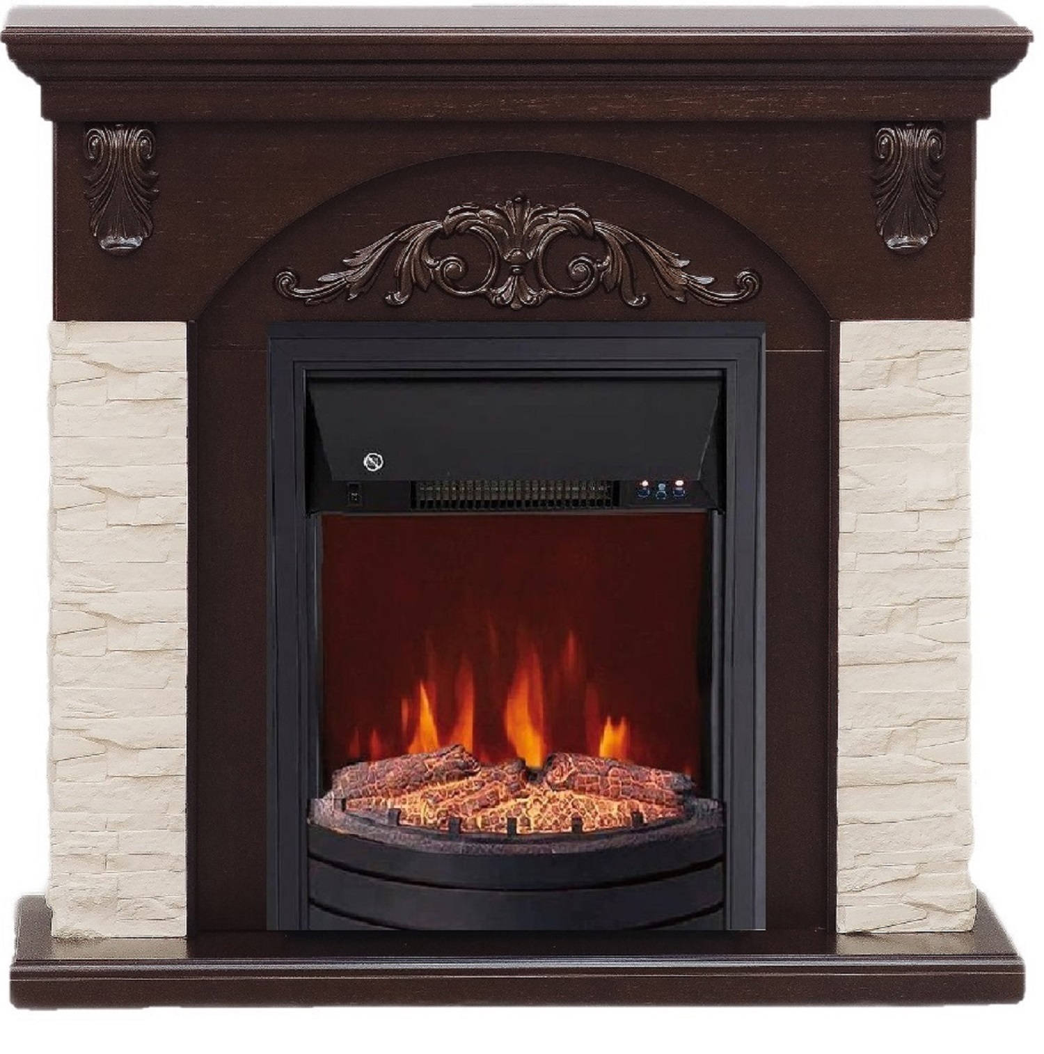 Изображение товара Каминокомплект Elekam Avalon с очагом Spark F2020G1 1800Вт цвет темный дуб