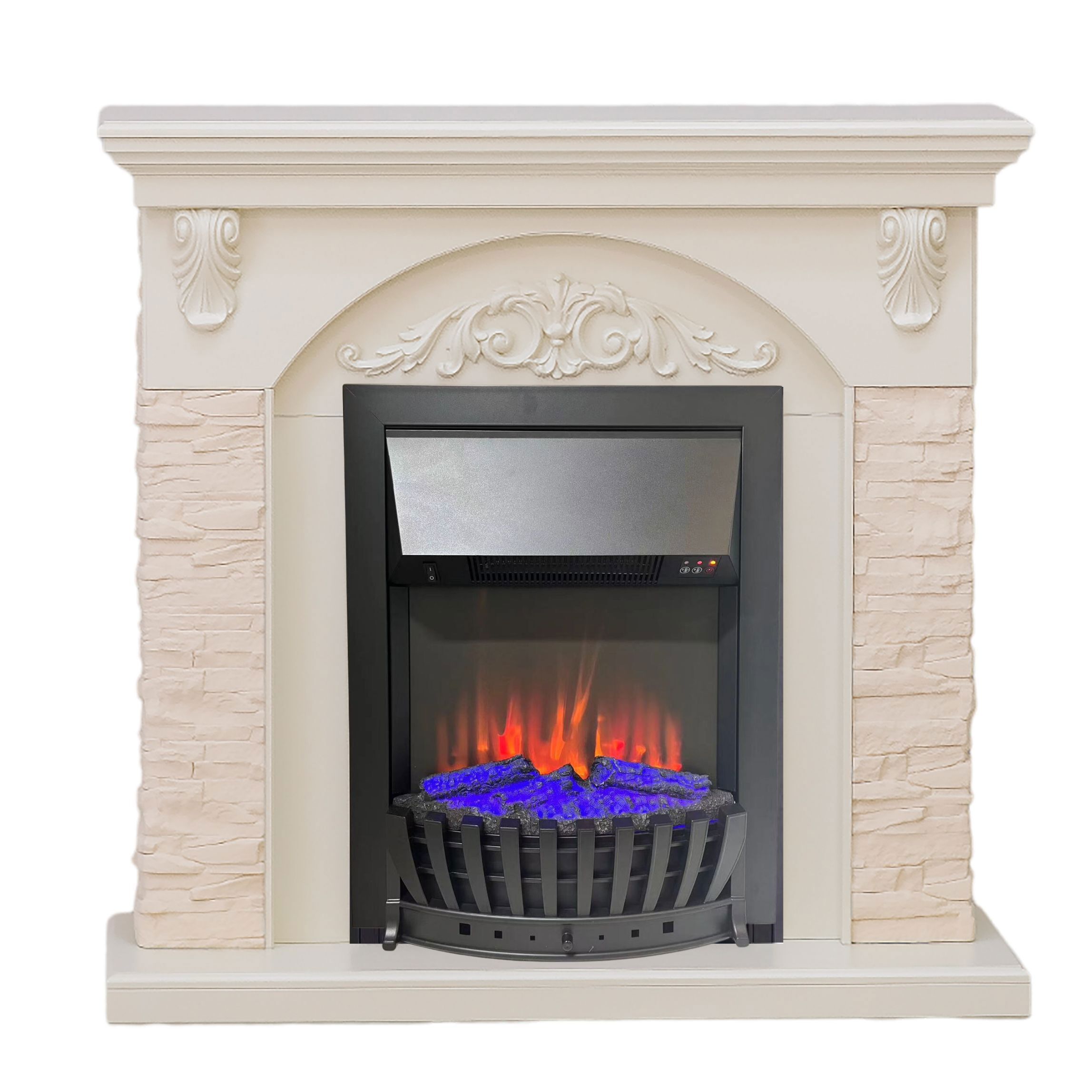 Изображение товара Каминокомплект Elekam Avalon с очагом Velar F2020G2 1500Вт бежевый