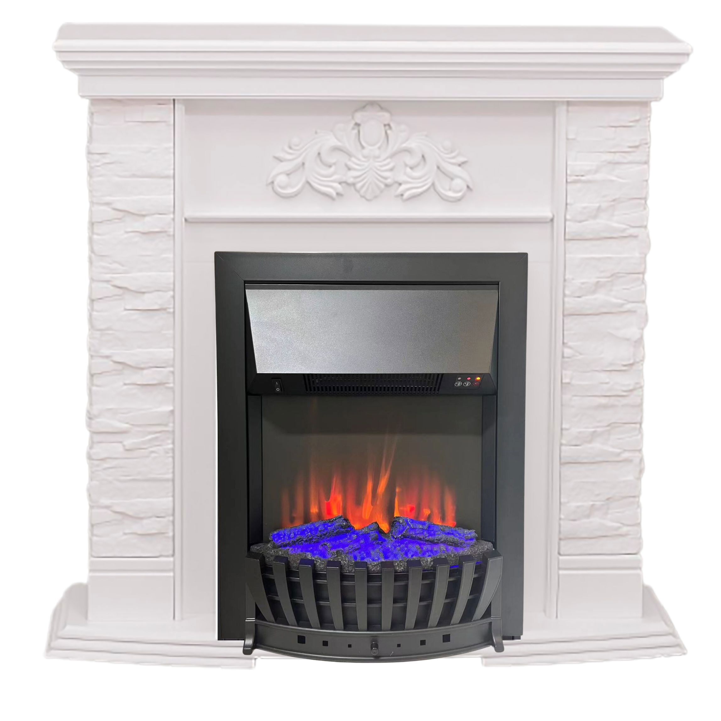 Изображение товара Электрокаминокомплект Elekam Marseille с очагом Velar F2020G2 белый 1500Вт