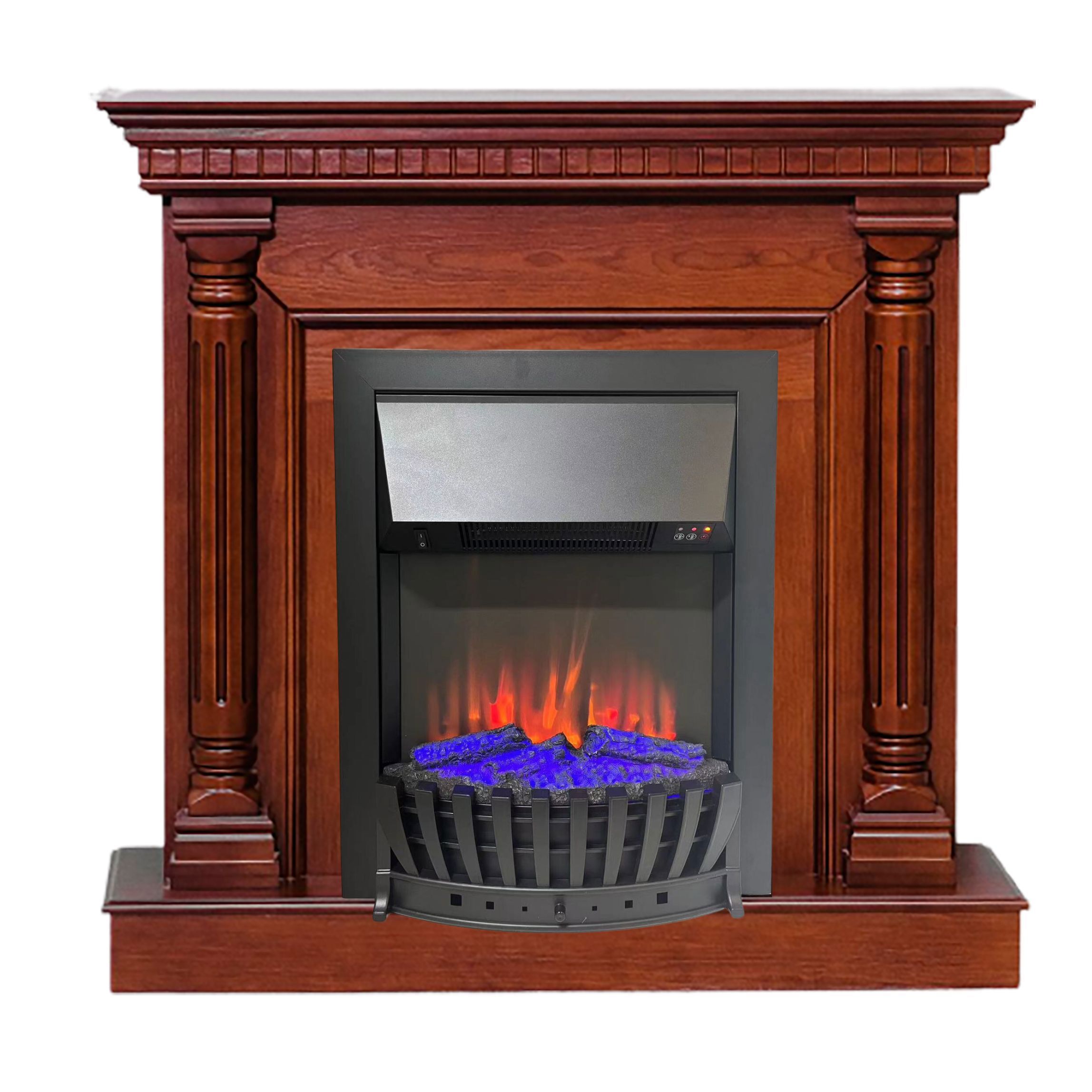 Изображение товара Каминокомплект Elekam Sicilia с очагом Velar F2020G2 1500Вт цвет каштан