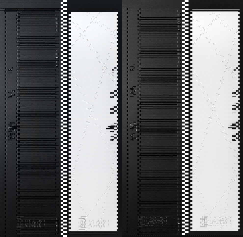 Изображение товара Входная дверь Labirintdoors Пиано правый 205x88см черный кварц софт/черный кварц