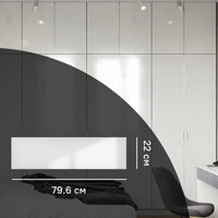 Изображение товара Фасад комода Лион 79.6x22x1.6 см ЛДСП цвет белый лак