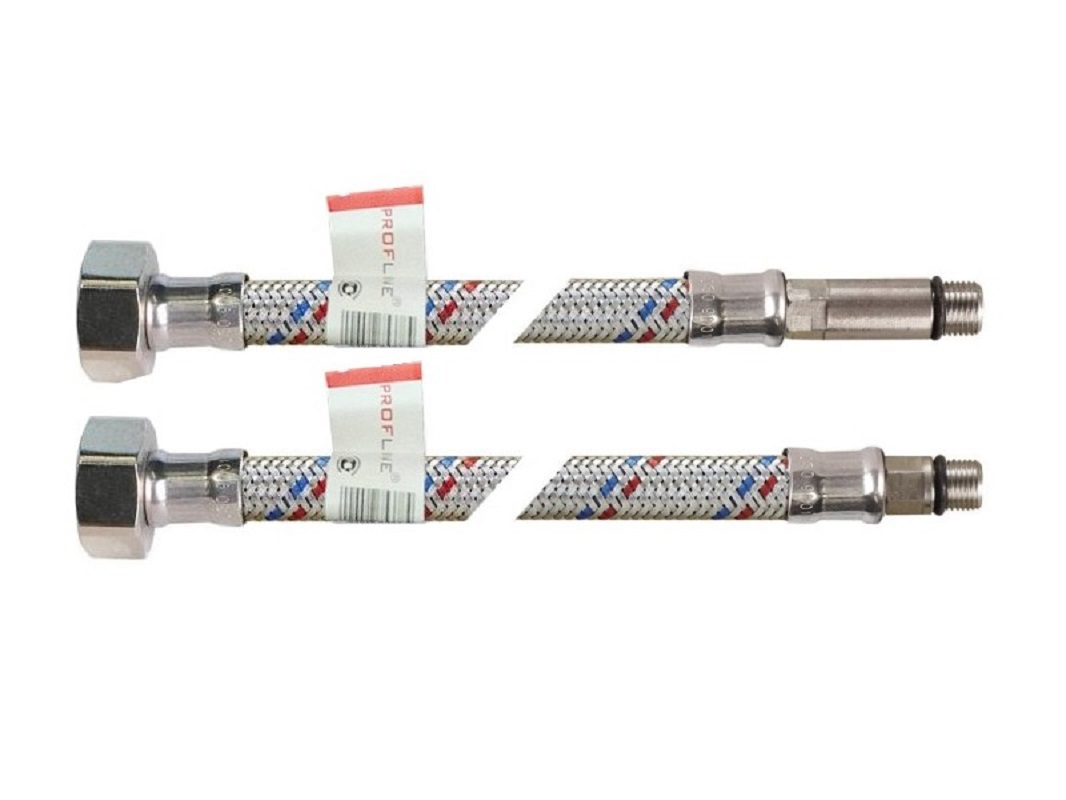 Изображение товара Гибкая подводка для воды Profline Standart УТ-00048421 1/2" гайка-штуцер 200 см 2 шт