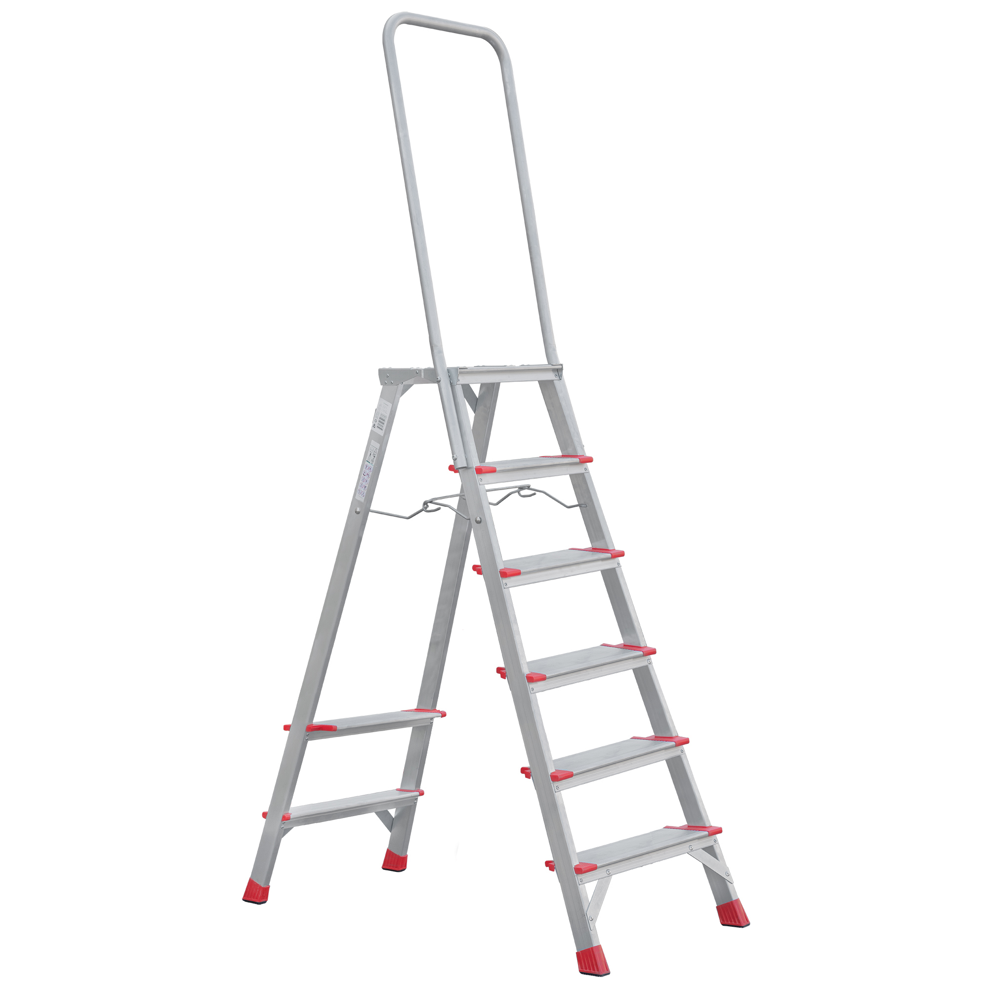 Изображение товара Стремянка алюминиевая Новая Высота NV 3139 3139106 6 ступеней, максимальная нагрузка 225 кг