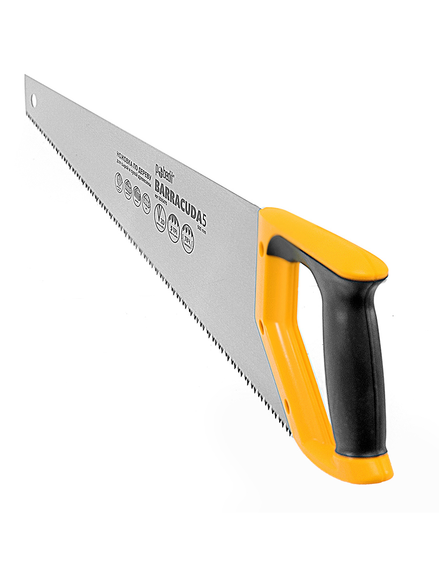 Изображение товара Ножовка по дереву Pobedit Barracuda 5 500 мм для распиливания