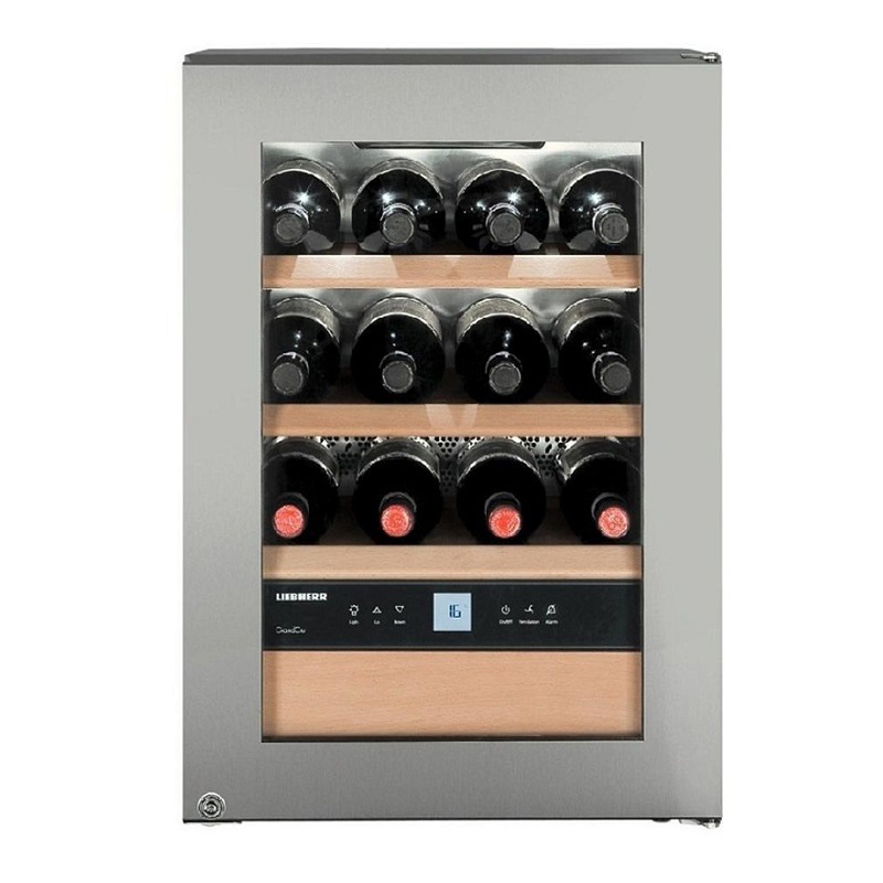 Изображение товара Винный шкаф Liebherr 42.5х61.2х47.8 см 12 бутылки цвет нержавеющая сталь