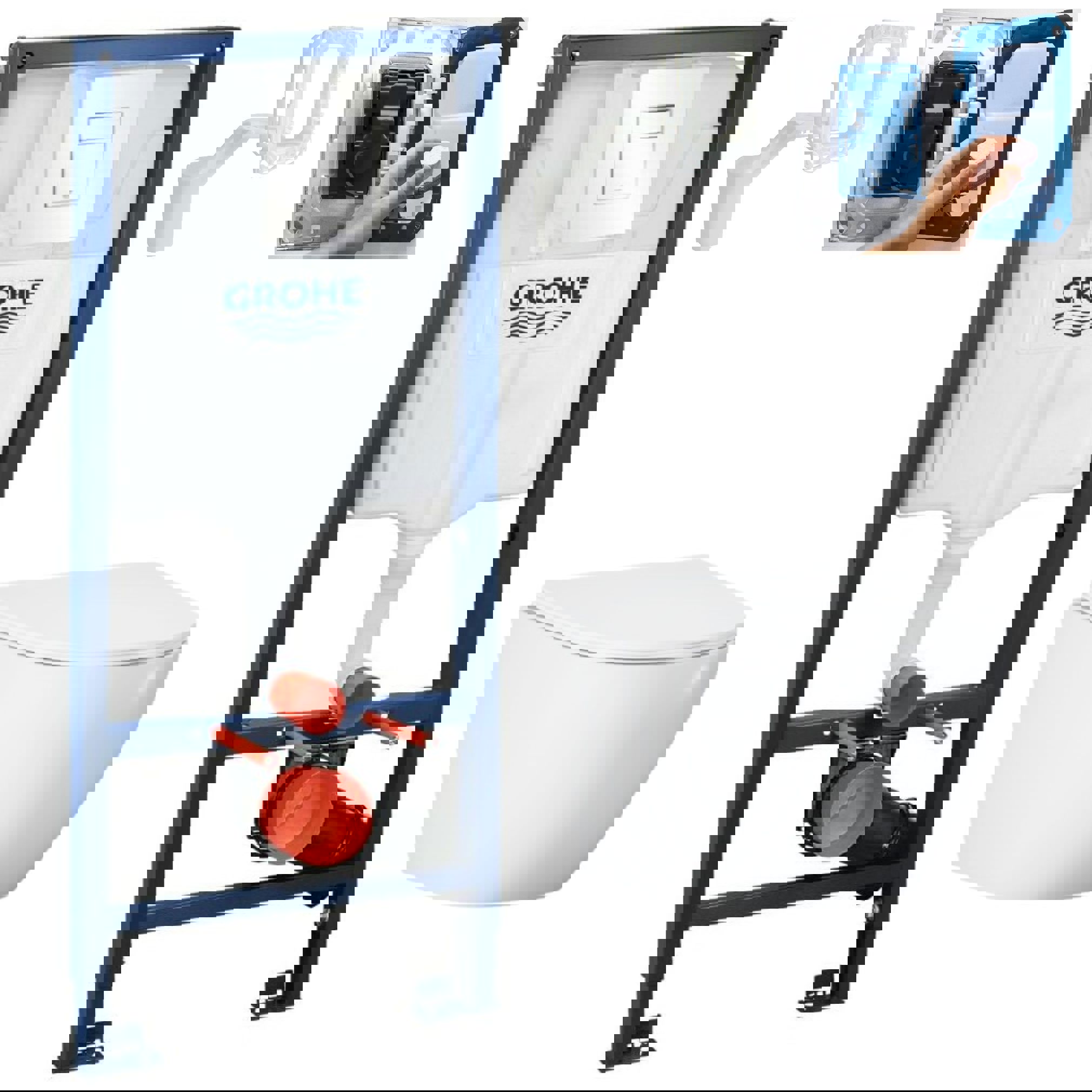 Изображение товара Комплект инсталляция с унитазом Grohe 338735103 цвет белый