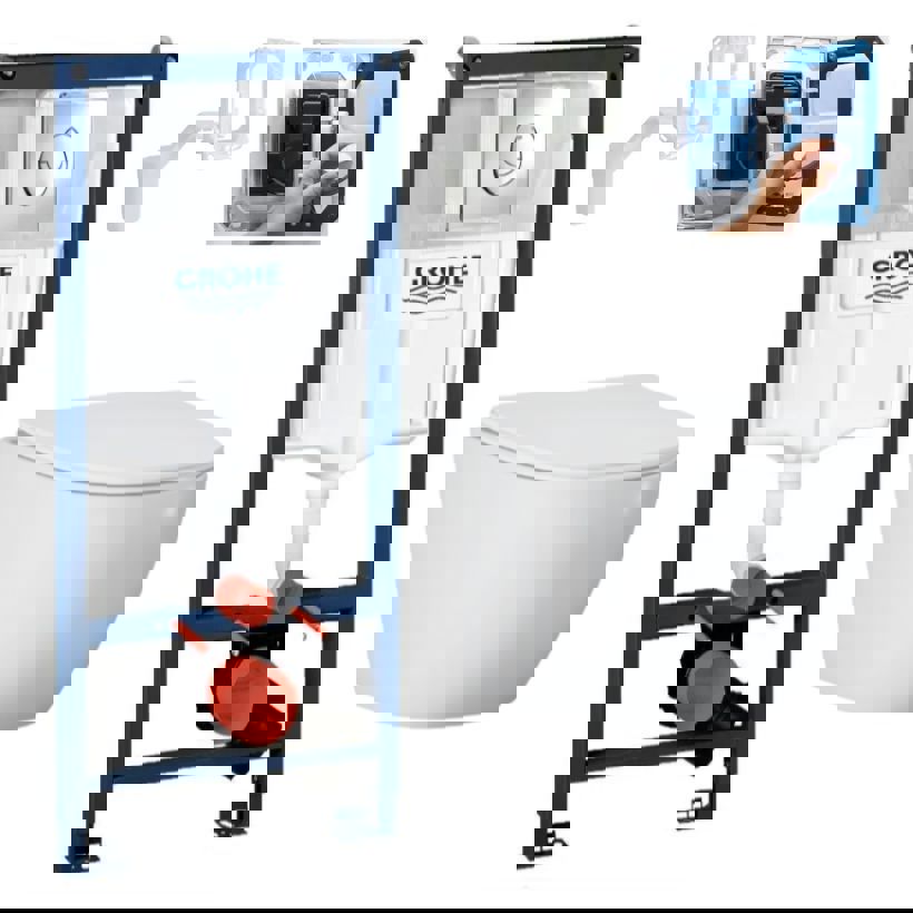 Изображение товара Комплект инсталляция с унитазом Grohe 372135103 цвет белый