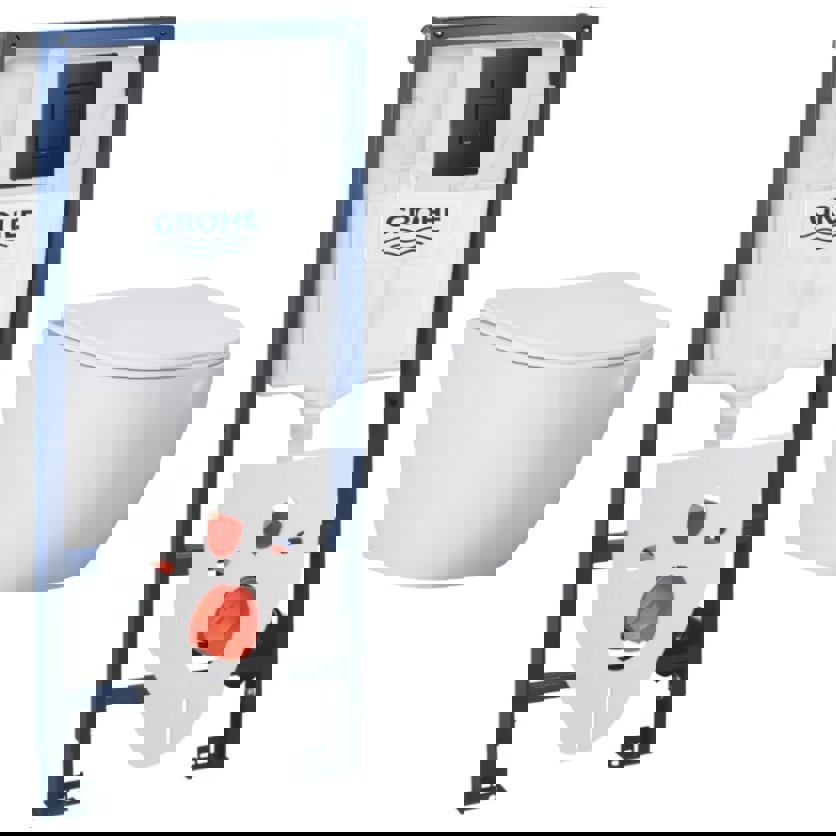 Изображение товара Комплект инсталляция с унитазом Grohe 238835103 белый для современной ванной