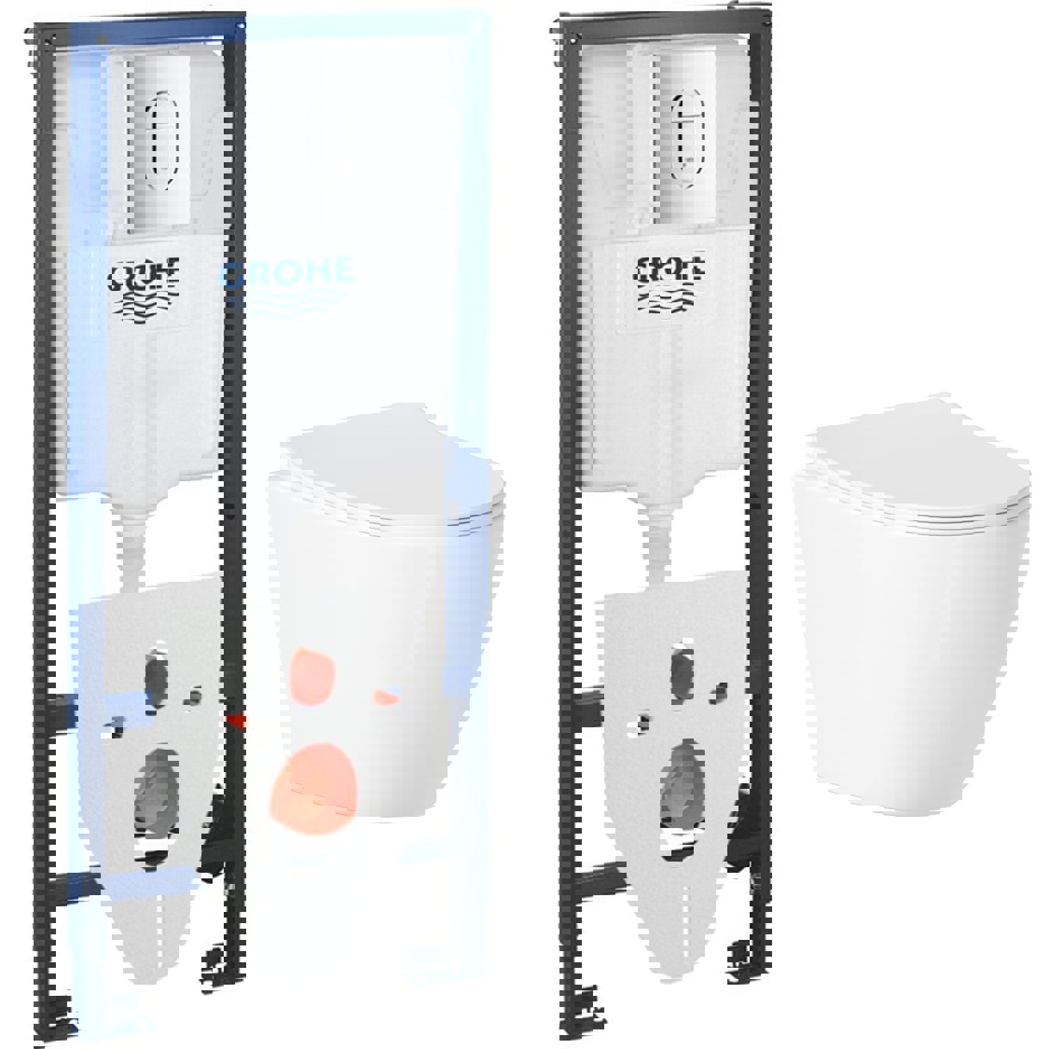 Изображение товара Комплект инсталляции с унитазом Grohe G70963427X белый высокотехнологичный качественный