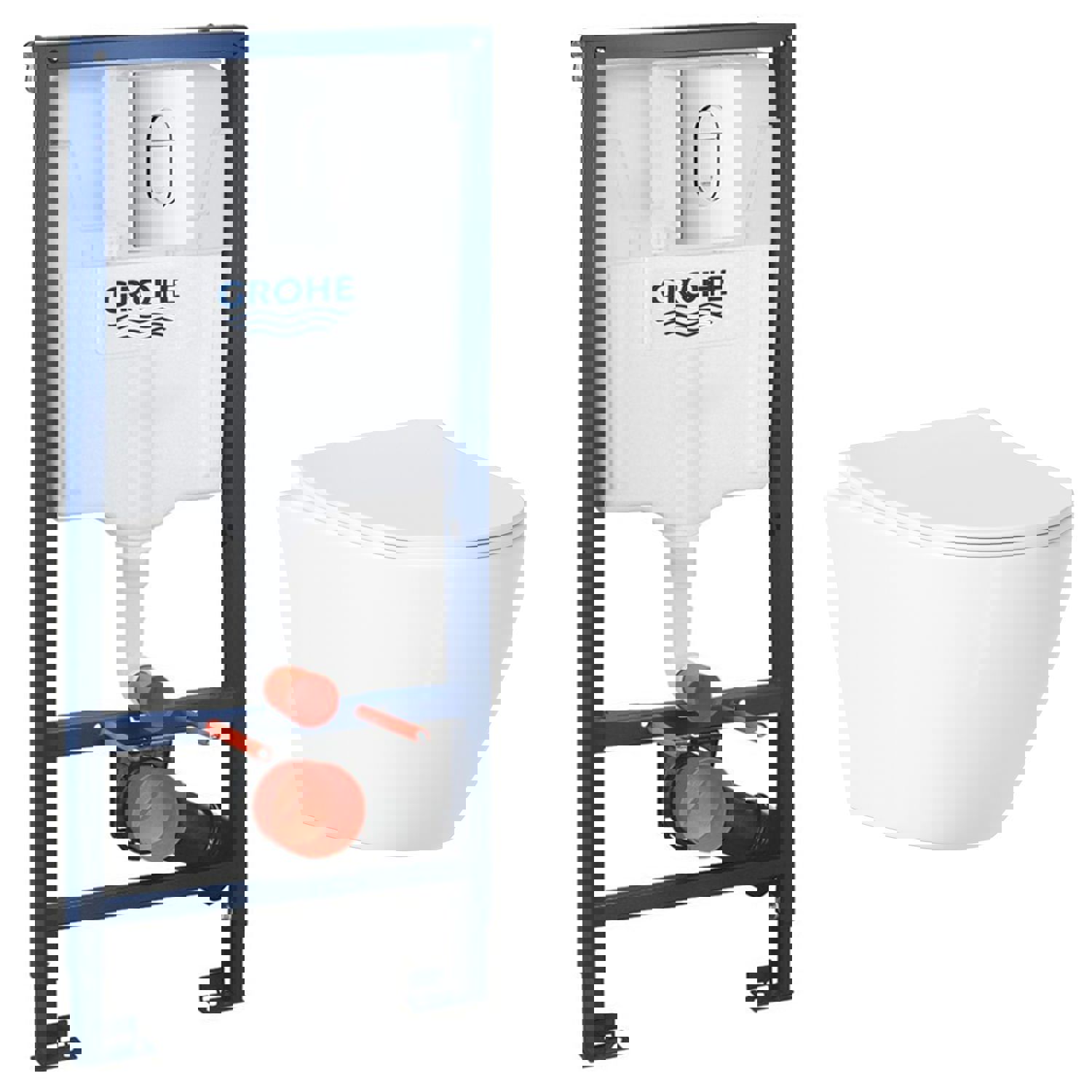 Изображение товара Комплект инсталляции с унитазом Grohe 4607DK4434 белый - современное решение для ванной