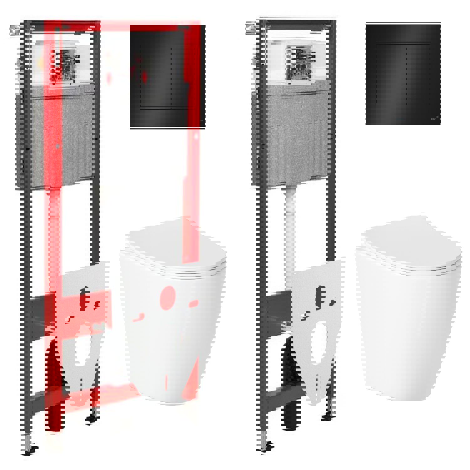 Изображение товара Комплект инсталляция с унитазом TECE FV89299242 белый Германия