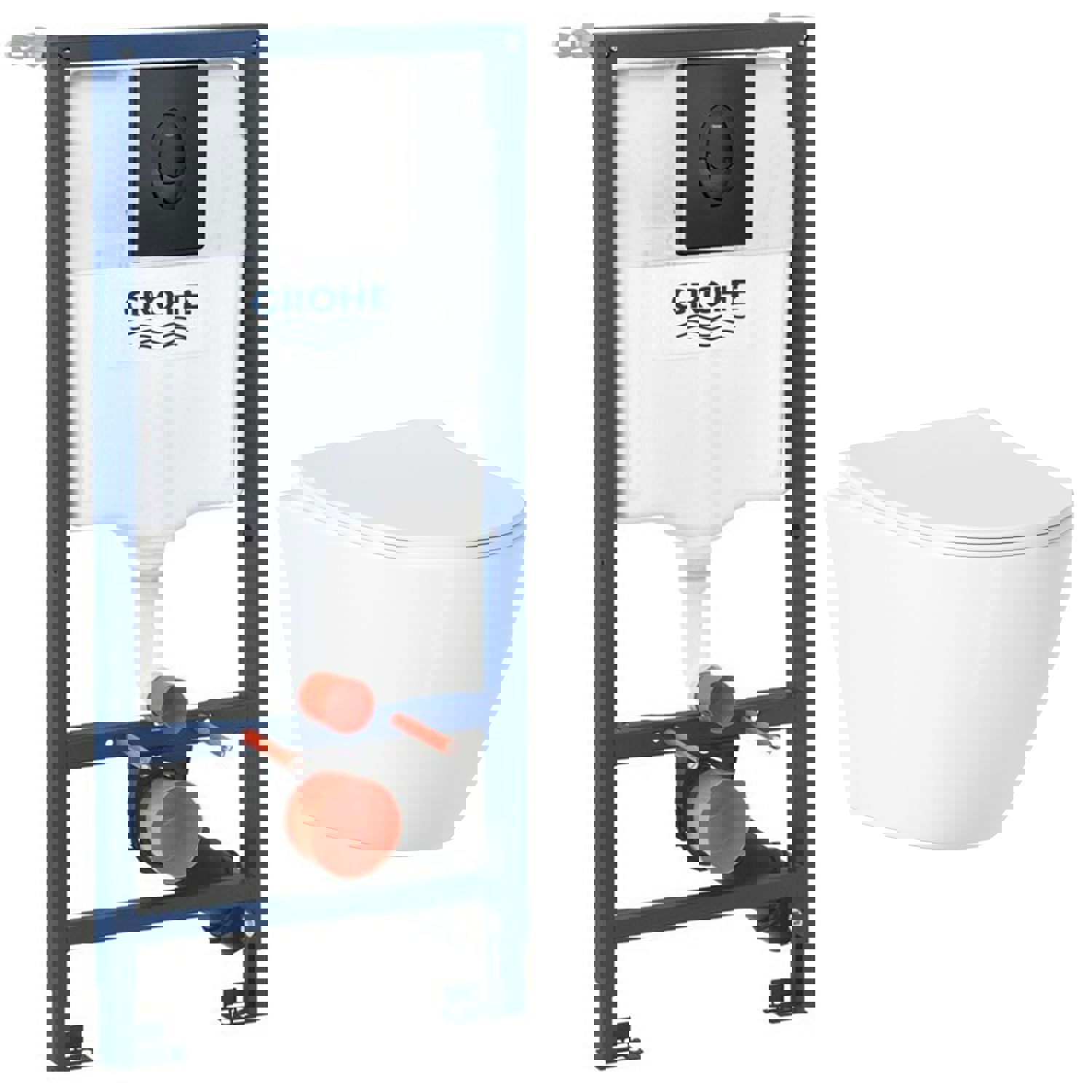 Изображение товара Комплект инсталляция с унитазом Grohe N929M72879 белый немецкое качество