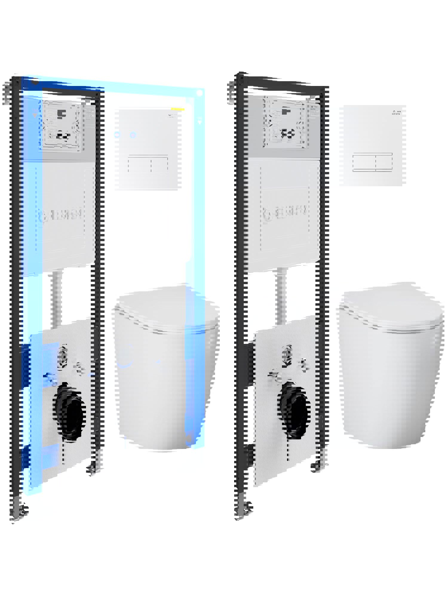 Изображение товара Комплект инсталляция с унитазом Helmken 6180821ER8 белый