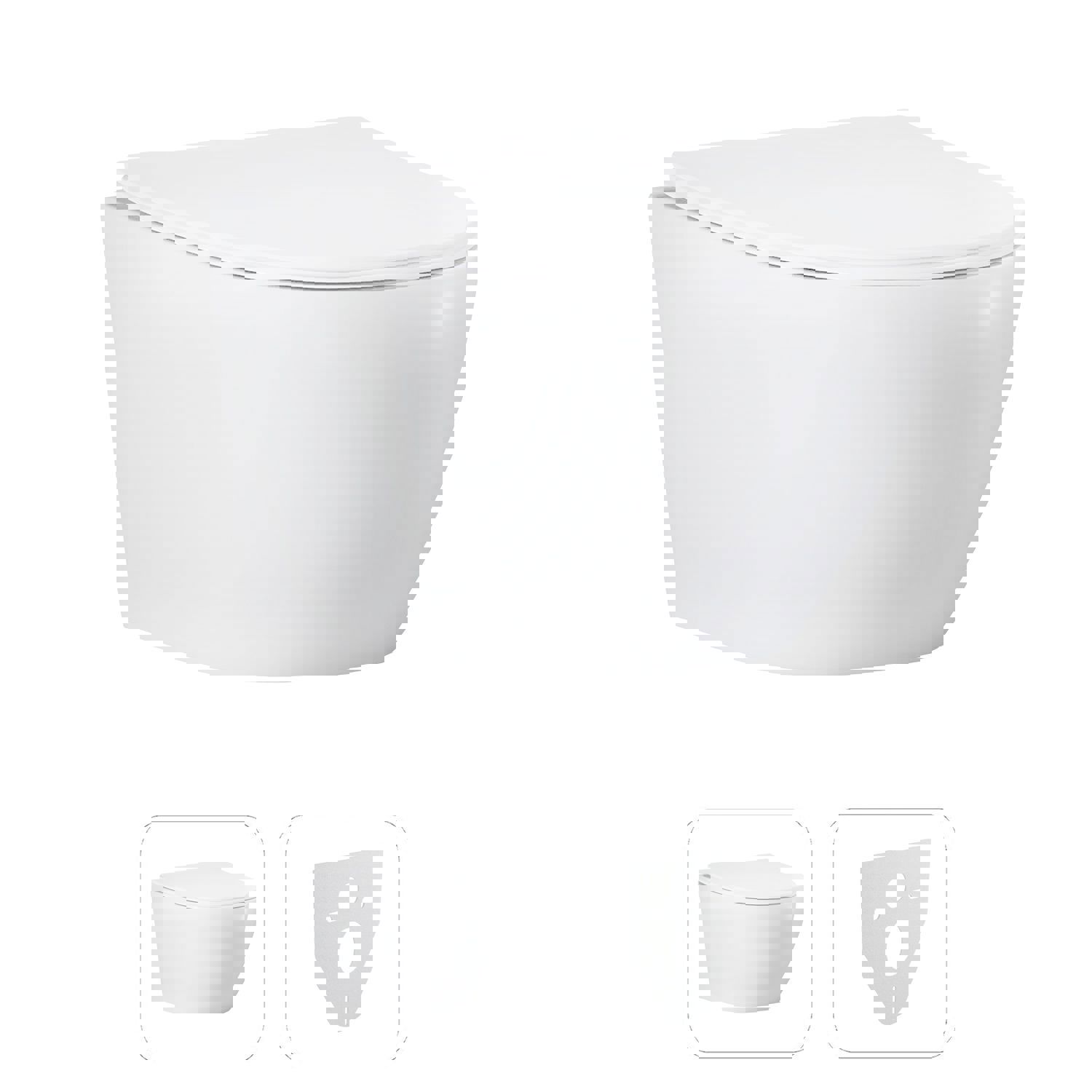 Изображение товара Унитаз подвесной Helmken 35103002 безободковый с сиденьем микролифт Германия