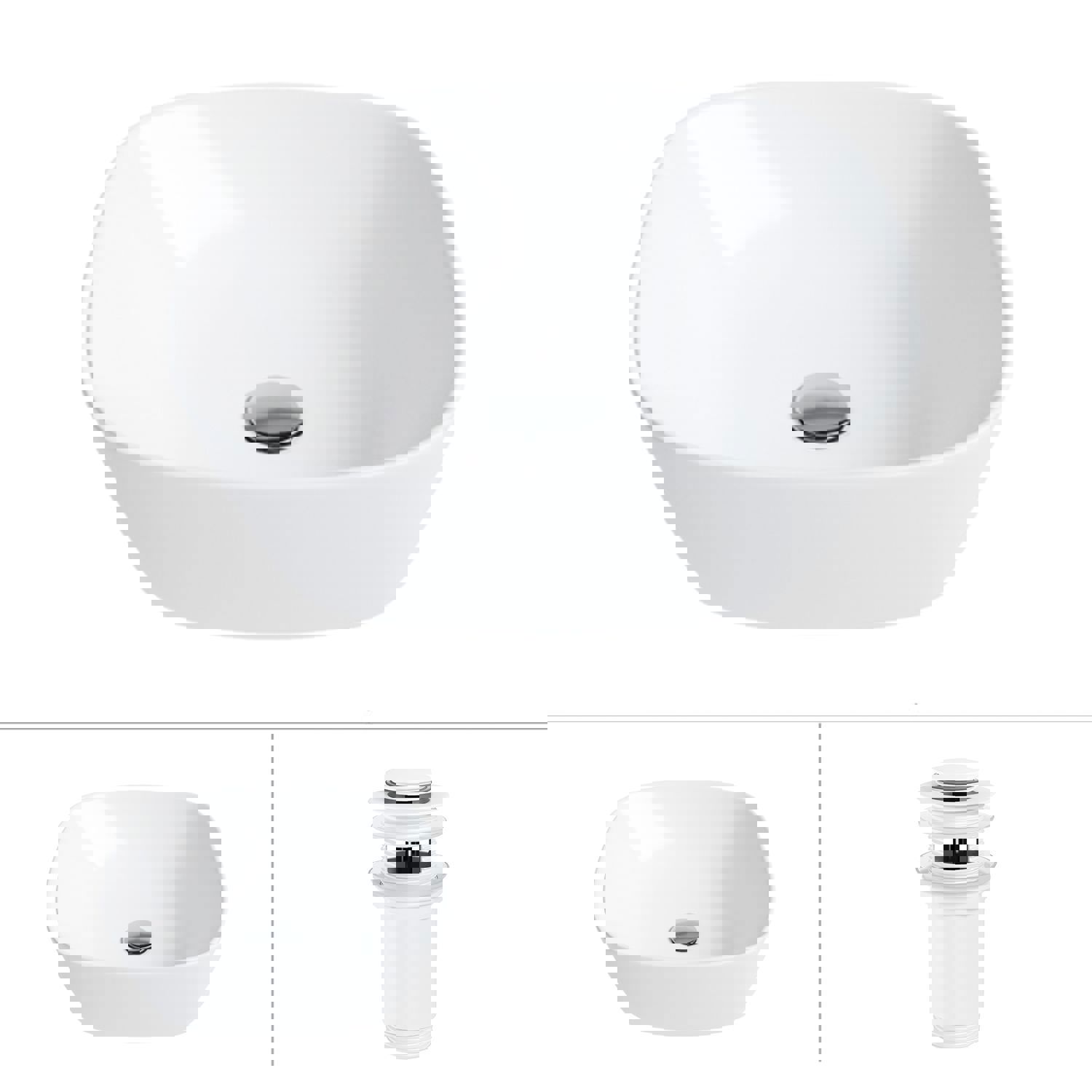 Изображение товара Раковина Helmken 40см квадратная белая матовая Германия