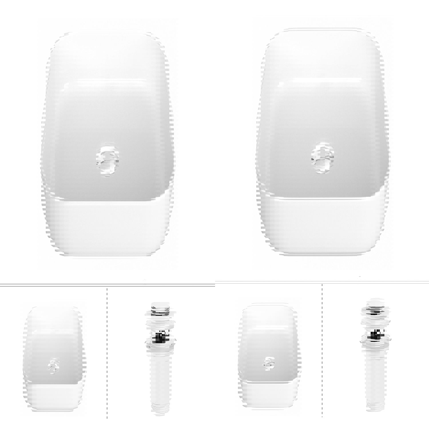 Изображение товара Раковина Helmken 6m160n4645 39см квадратная белый матовый Германия