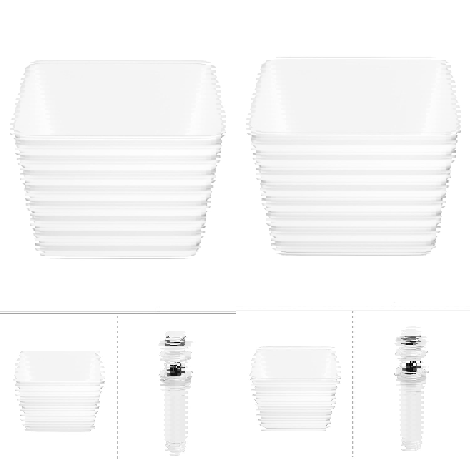 Изображение товара Раковина Helmken 50 см белый матовый керамическая для ванной встраиваемая