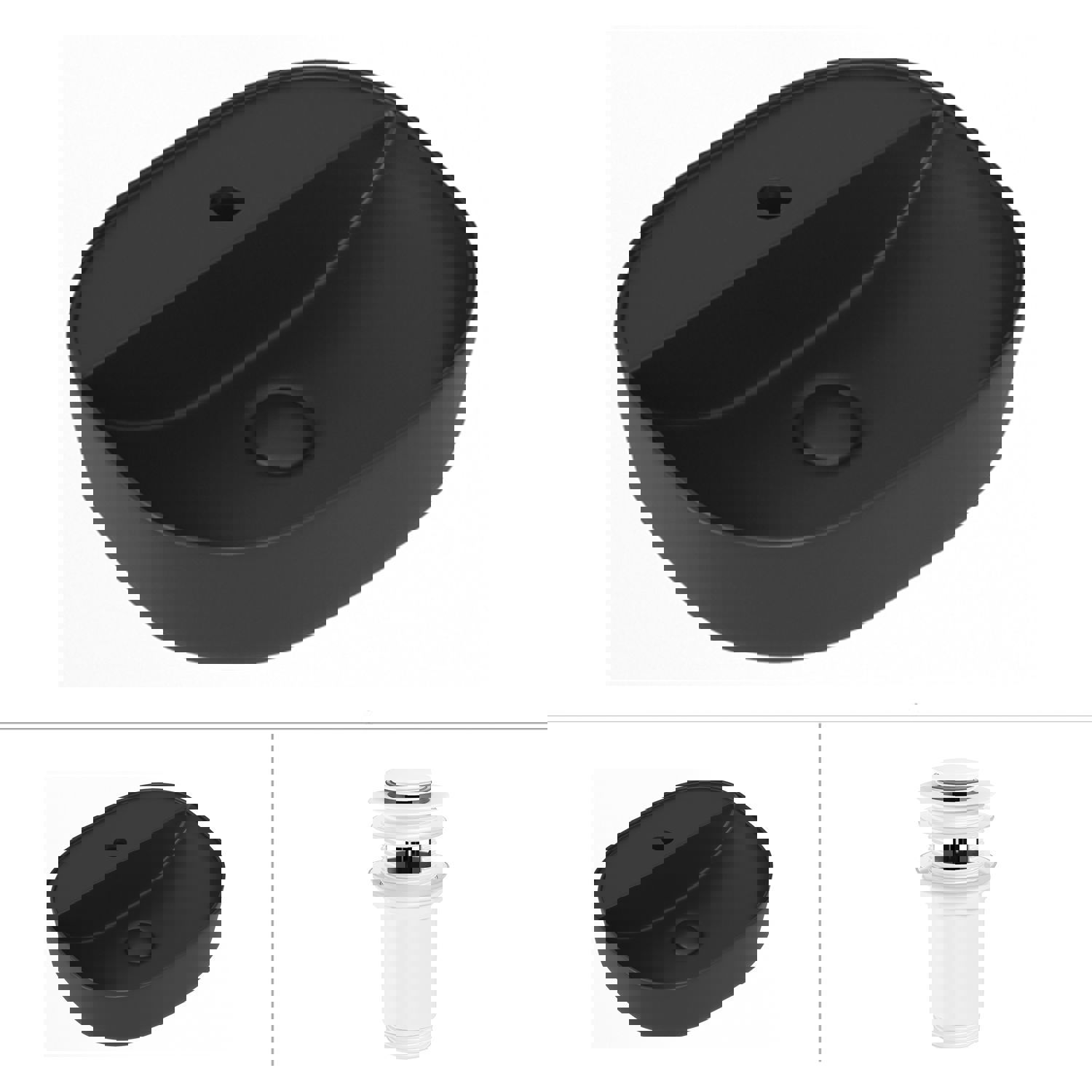 Изображение товара Раковина Helmken 759ve97300 50см черный белый матовый Германия