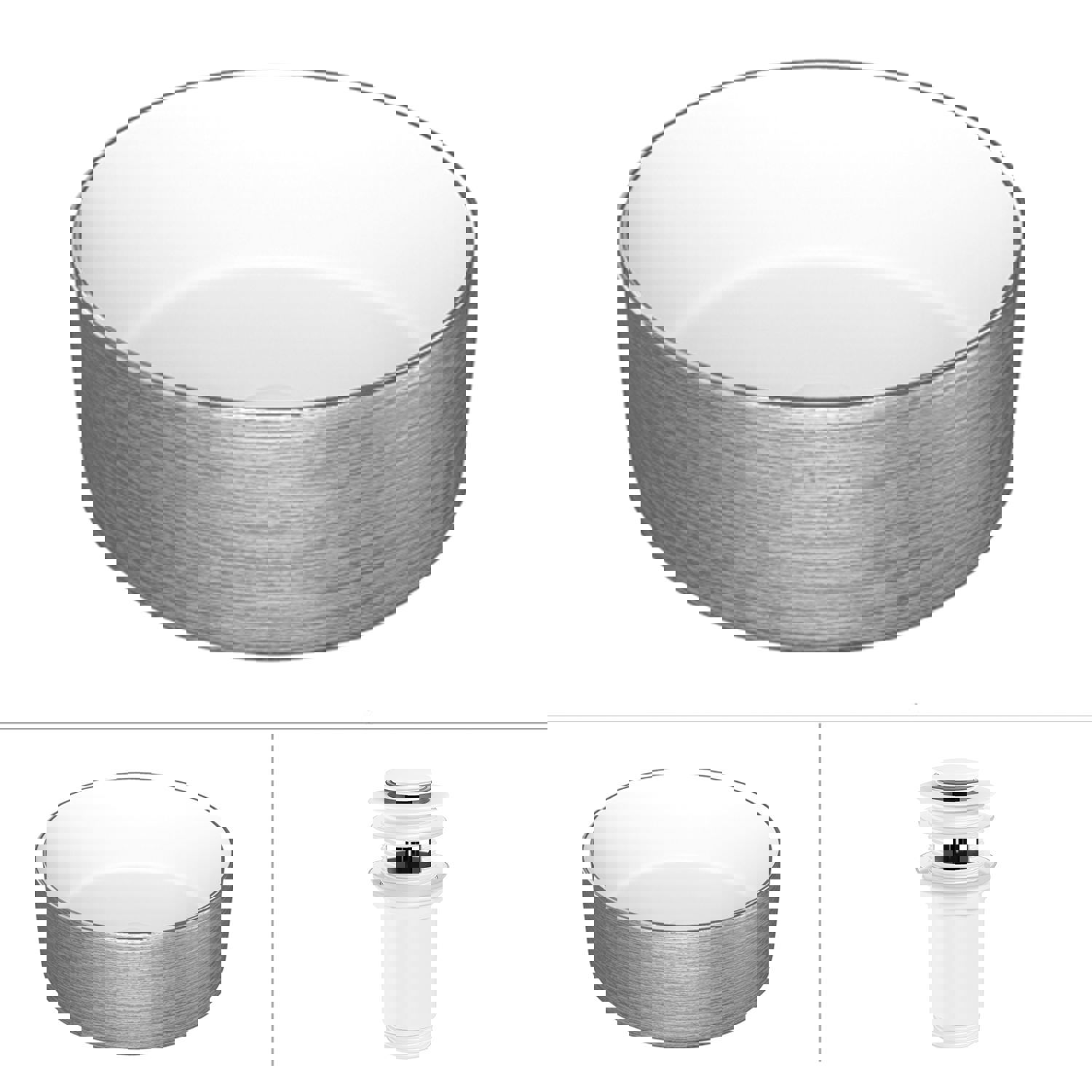 Изображение товара Раковина Helmken 74r451v171 36см белый серый матовый современный дизайн Германия