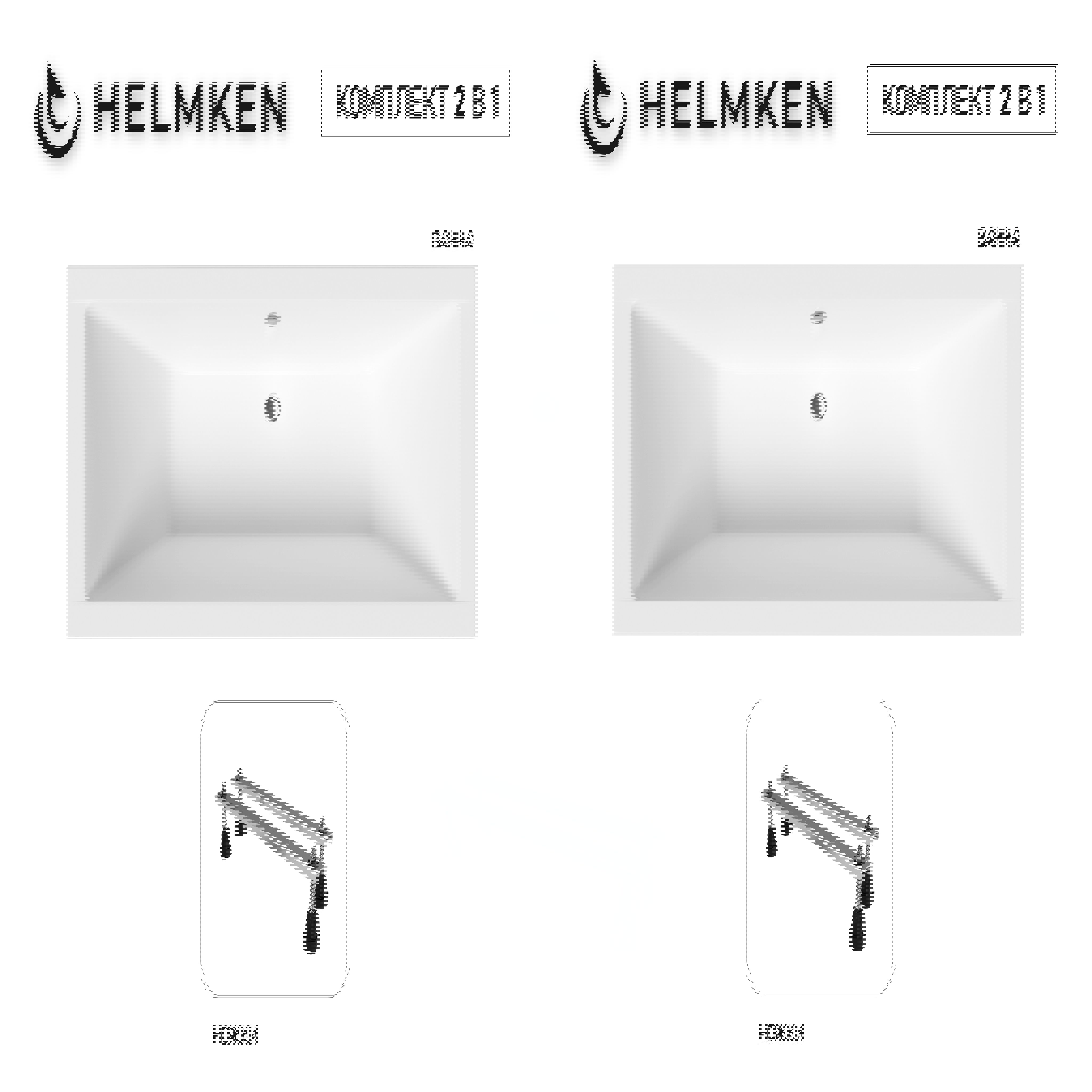 Изображение товара Акриловая ванна Helmken Alvaro 164x75 с металлическим каркасом