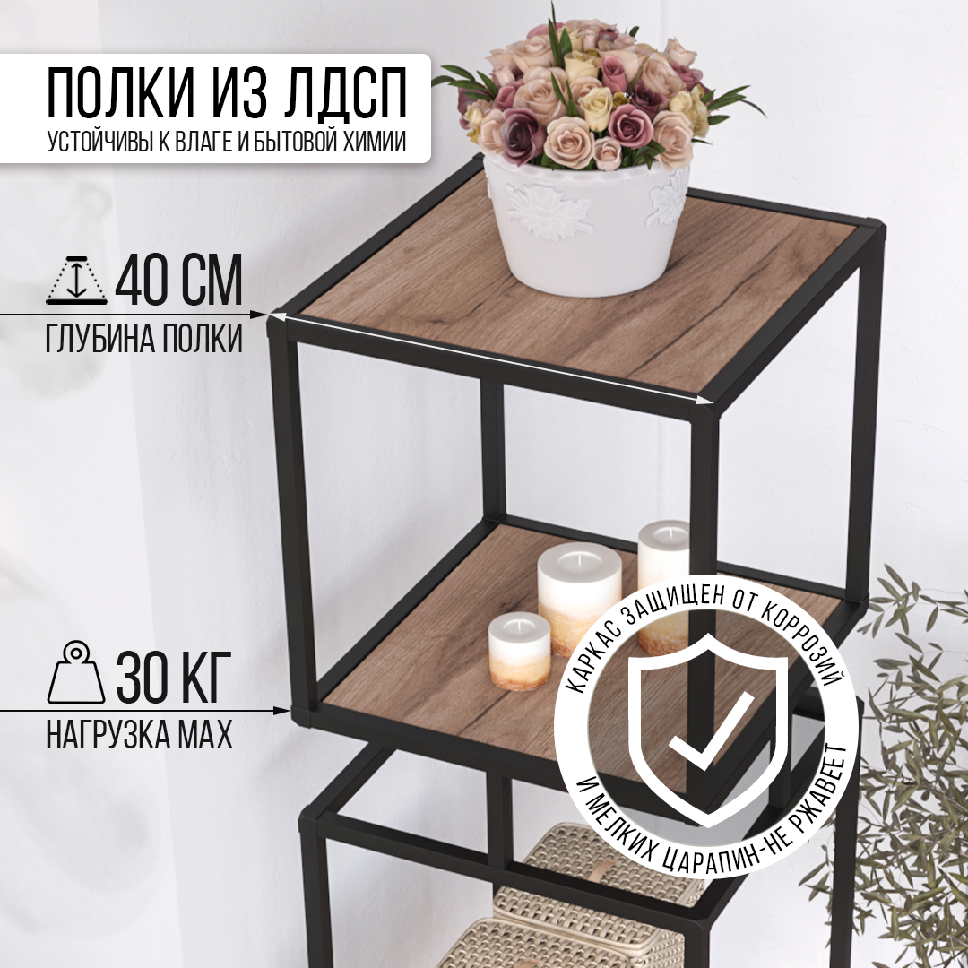 Изображение товара Стеллаж Найди Стеллаж с полками НАЙДИ 40x40x140 см Алюминий