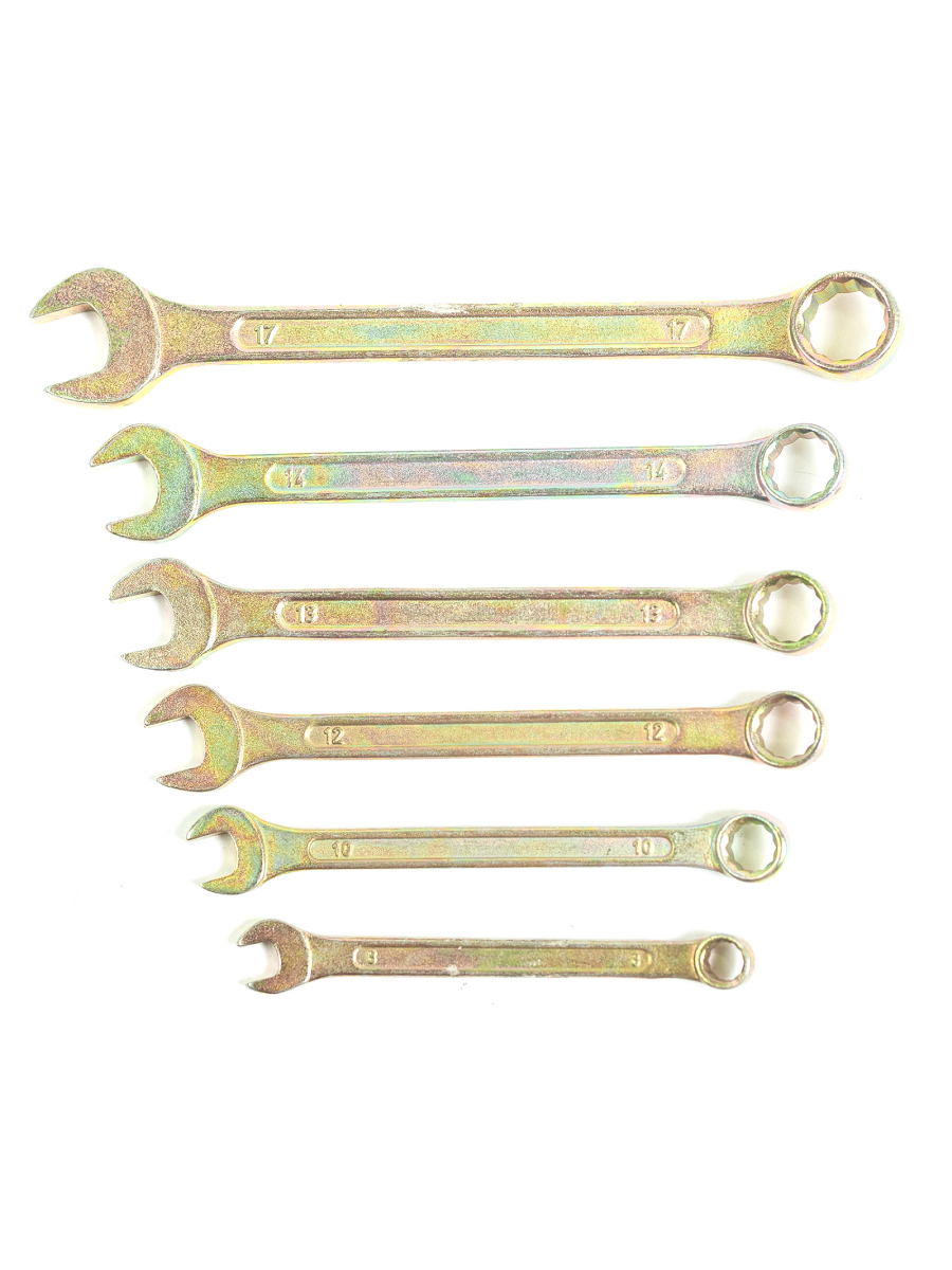 Изображение товара Набор комбинированных ключей Политех 8-17 мм 6 шт надежный инструмент