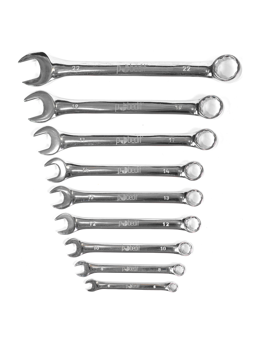 Изображение товара Набор ключей комбинированных Pobedit 2735514 9 шт 6-22 мм