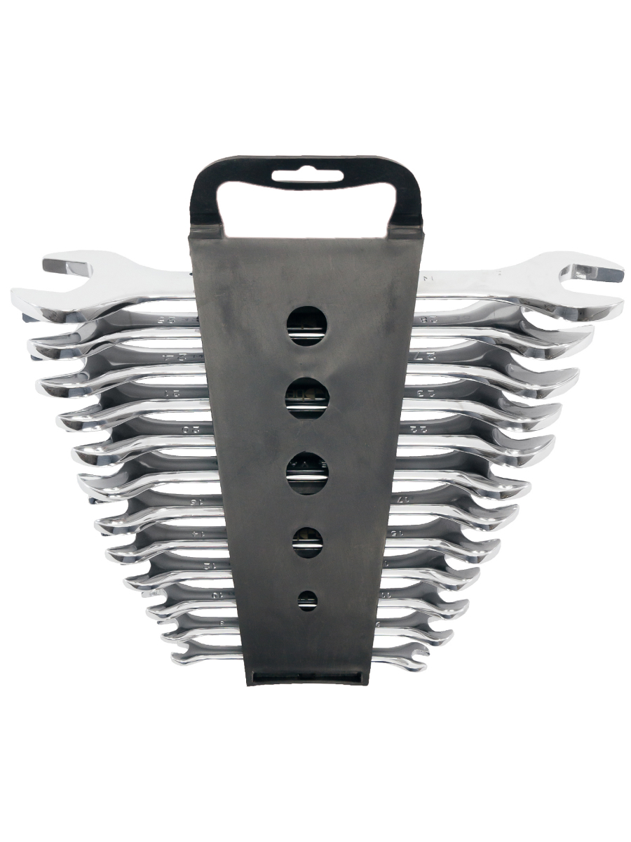 Изображение товара Набор рожковых ключей Pobedit 2731510 6-32 мм 12 шт из Cr-V