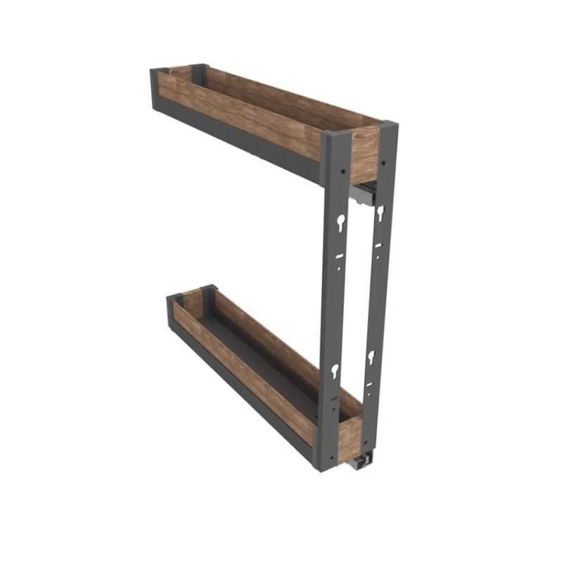 Изображение товара Бутылочница Firmax Dana Wood 2-х ярусная для шкафов металл и дерево