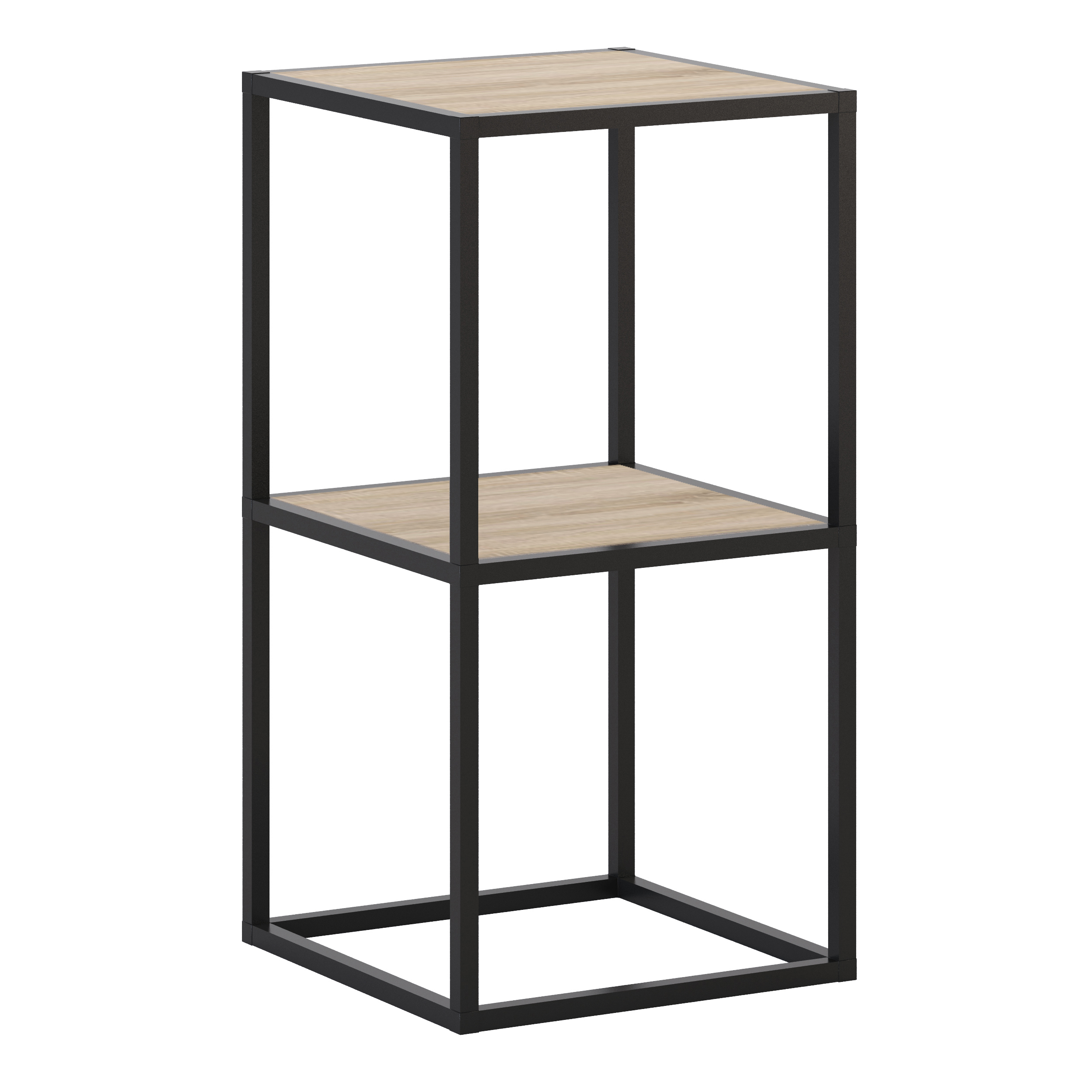 Изображение товара Стеллаж Лофт-комплект 400x78 2x400 см алюминий с ЛДСП черный