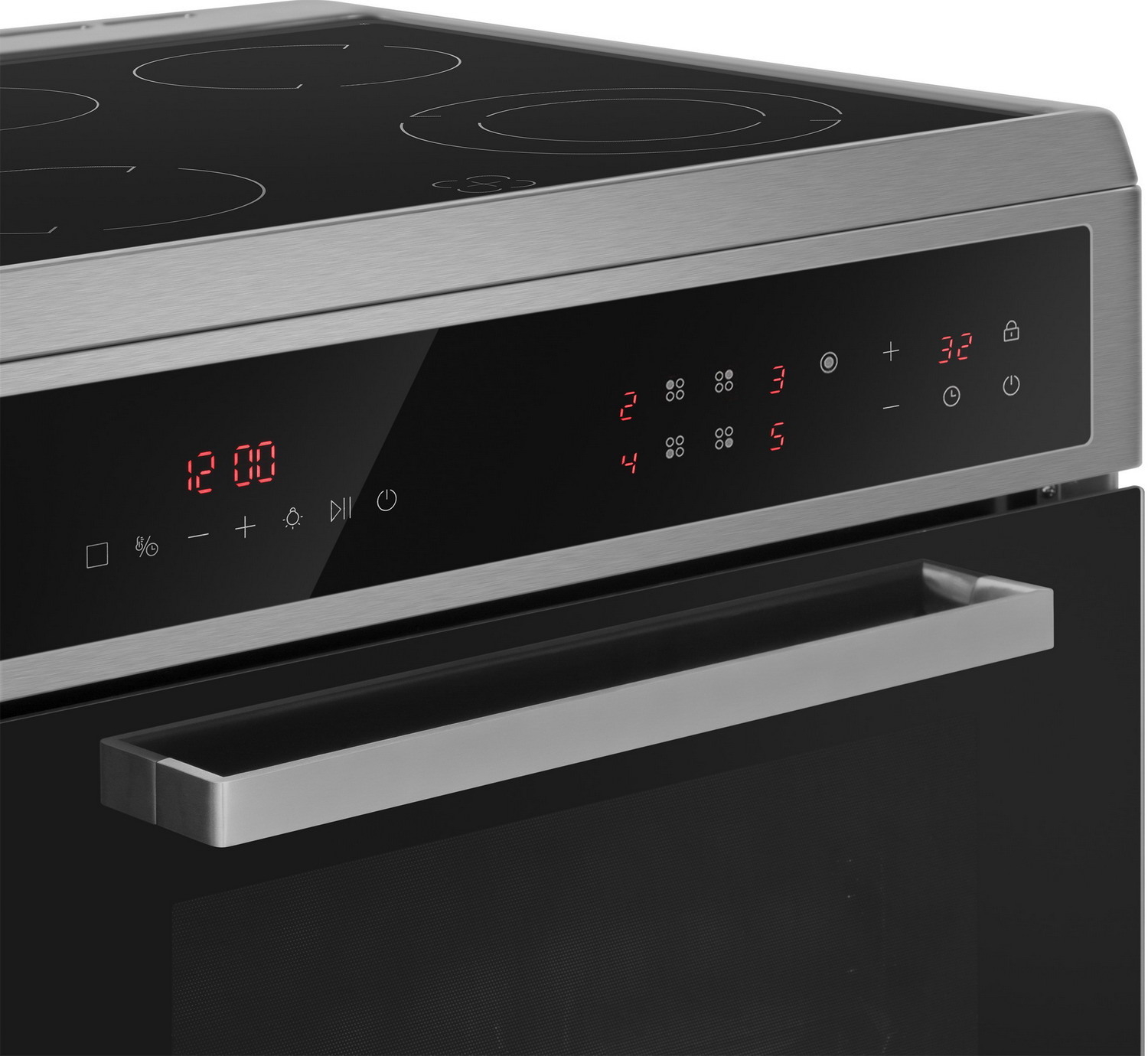 Изображение товара Электрическая плита с духовкой Maunfeld 549526 60x85x63 см цвет серебристый