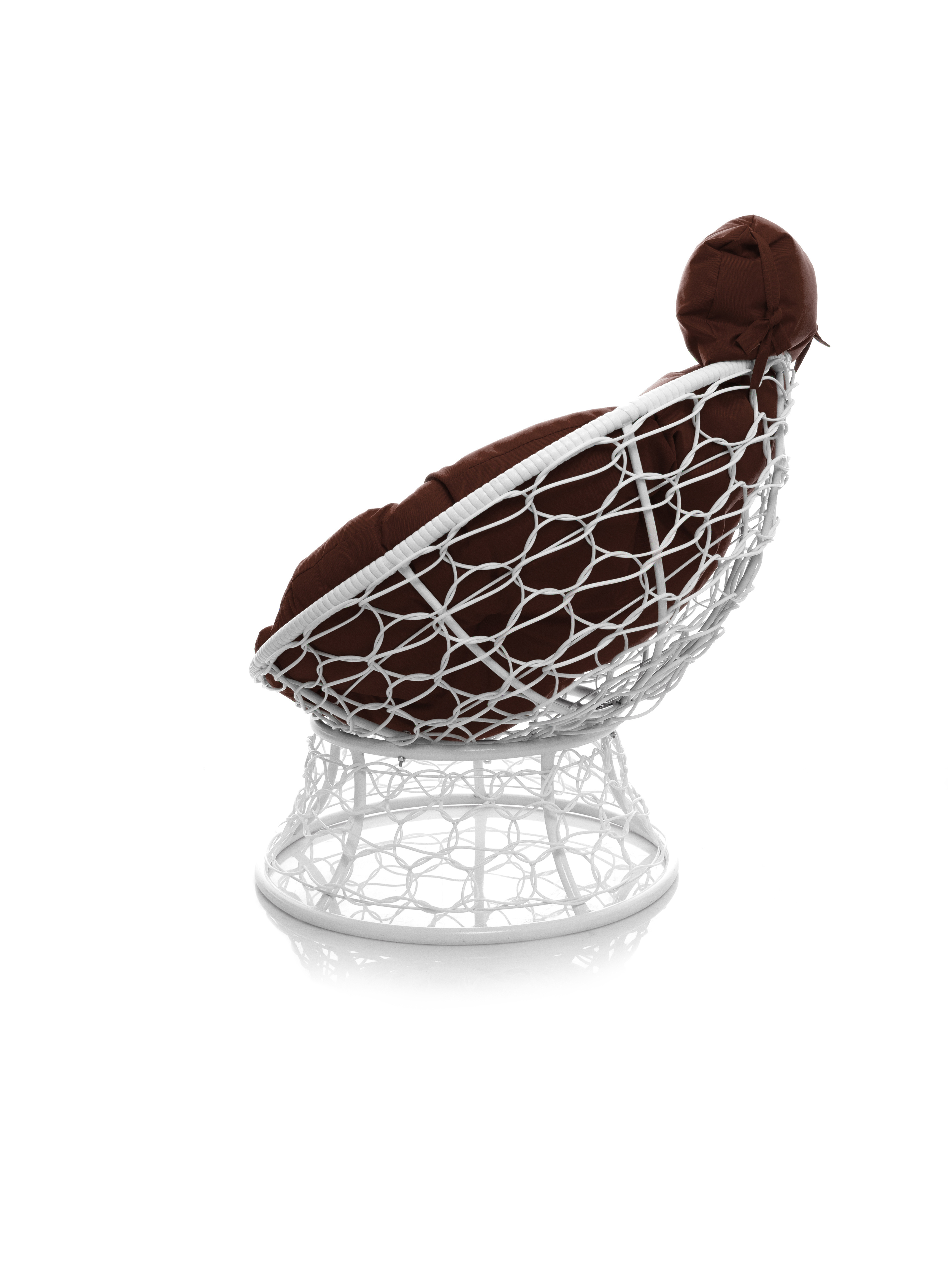 Изображение товара Кресло садовое Папасан мини M-GROUP белое улучшающее отдых на даче