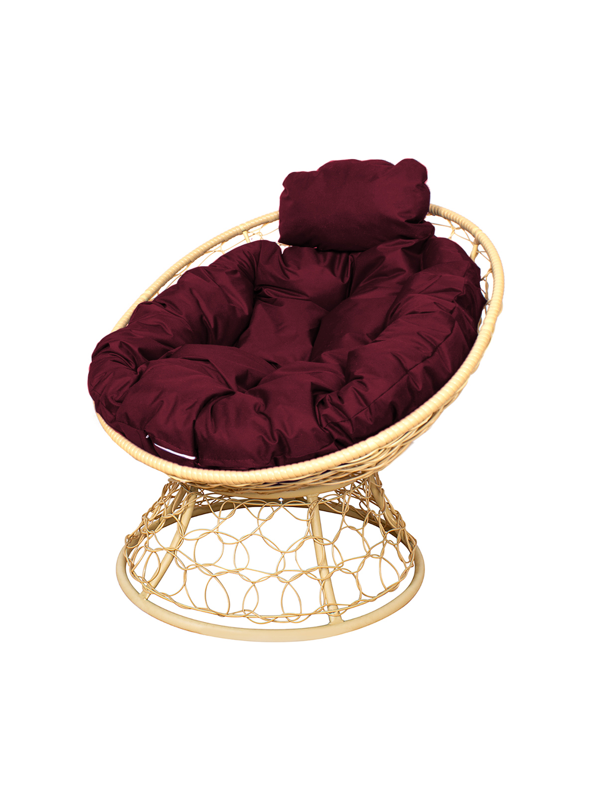 Изображение товара Кресло M-Group Папасан мини без ротанга для сада и террасы бежевое