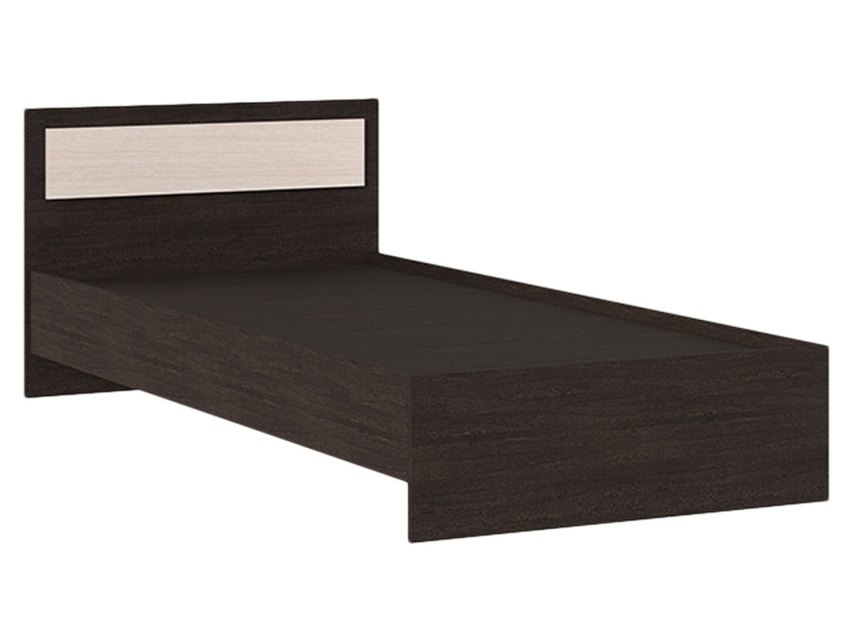 Изображение товара Кровать Феста 95.2x70x203.2 см ЛДСП венге/дуб белфорт современная мебель