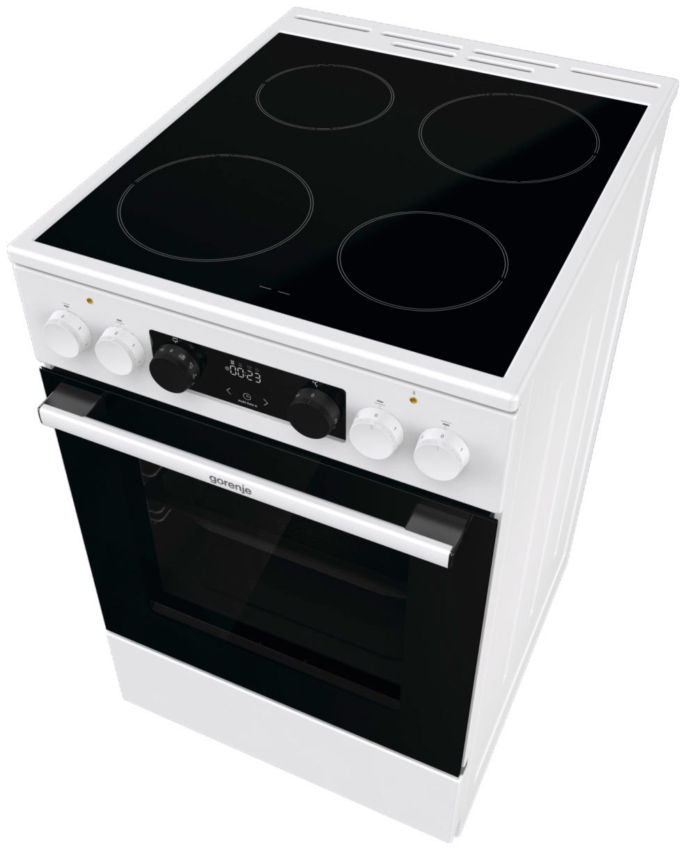 Изображение товара Электрическая плита с духовкой Gorenje GEC5C61WG 50x85 см белая Чехия