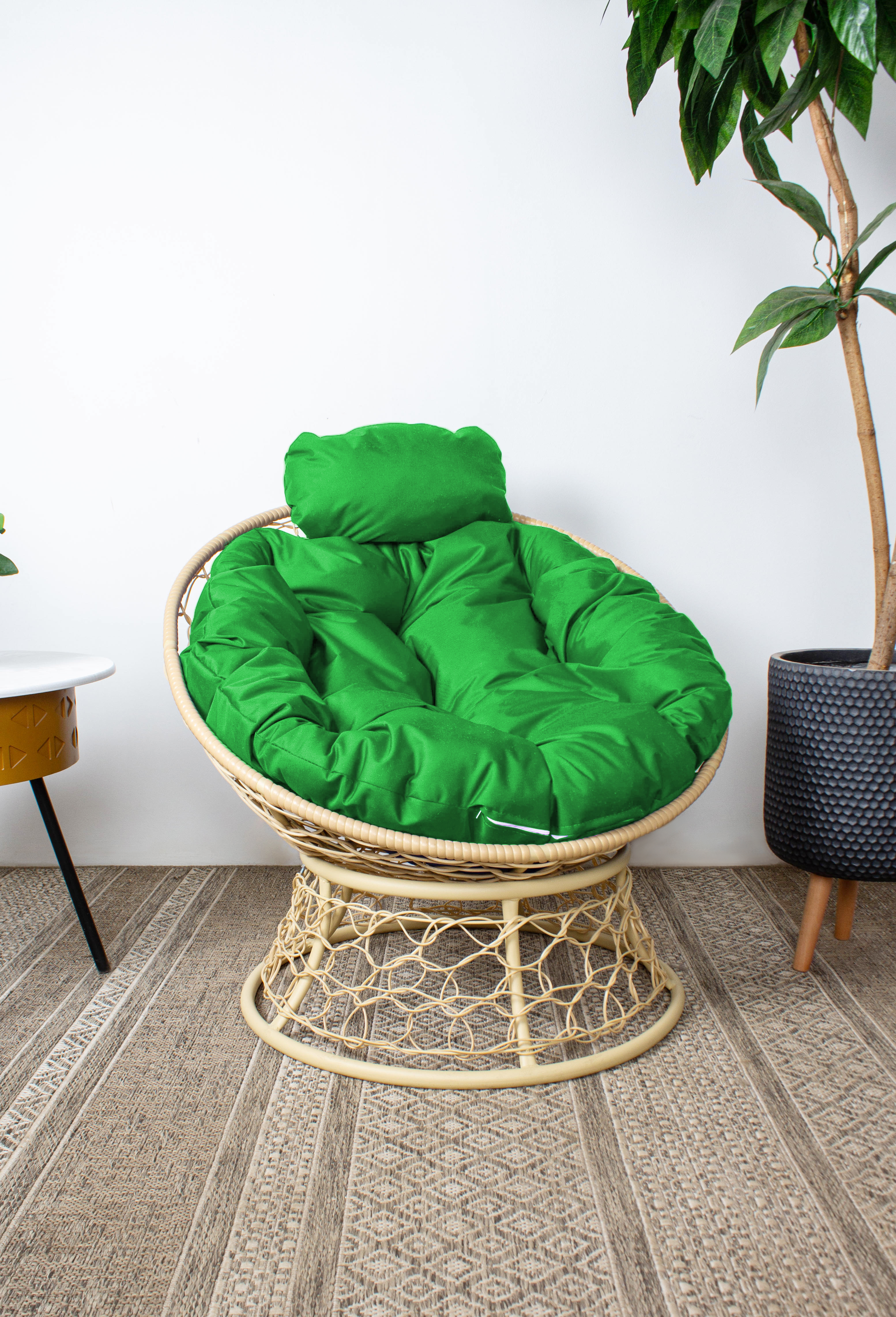 Изображение товара Кресло M-Group Папасан мини без ротанга для отдыха на улице, 77x68x58 см, бежевый