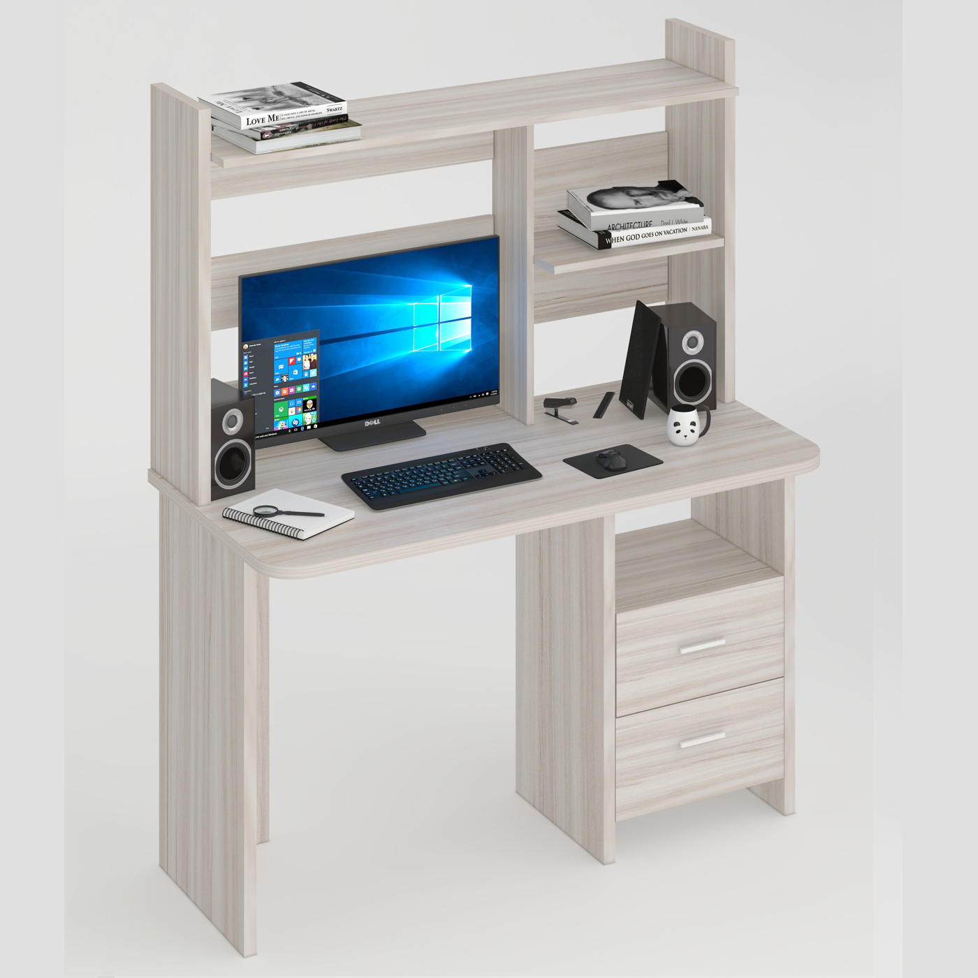 Изображение товара Письменный стол Мэрдэс Скл-Прям120Р+Нкл-120, карамель, Россия