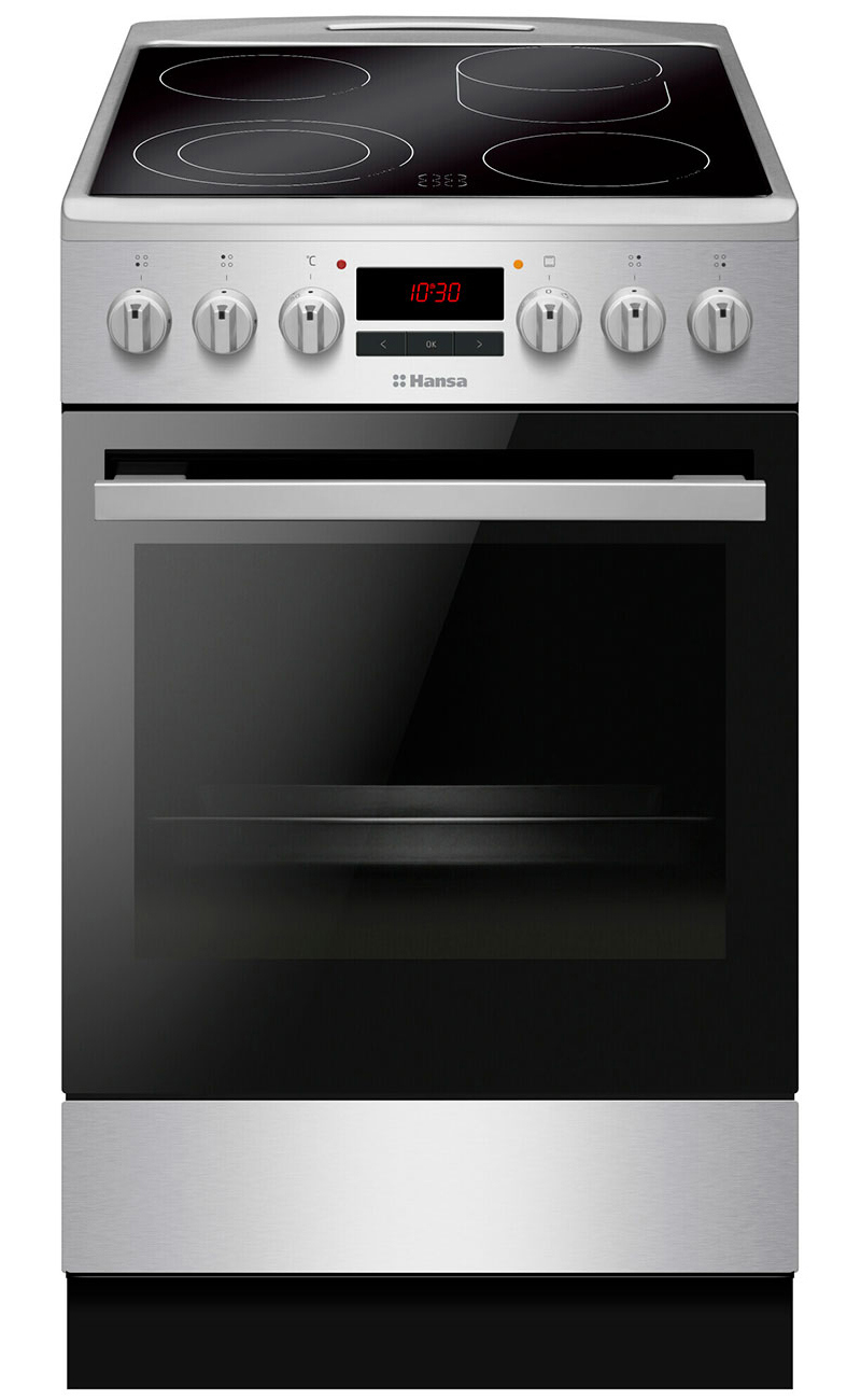 Изображение товара Электрическая плита с духовкой Hansa 689338 50x85x60 см цвет нержавеющая сталь