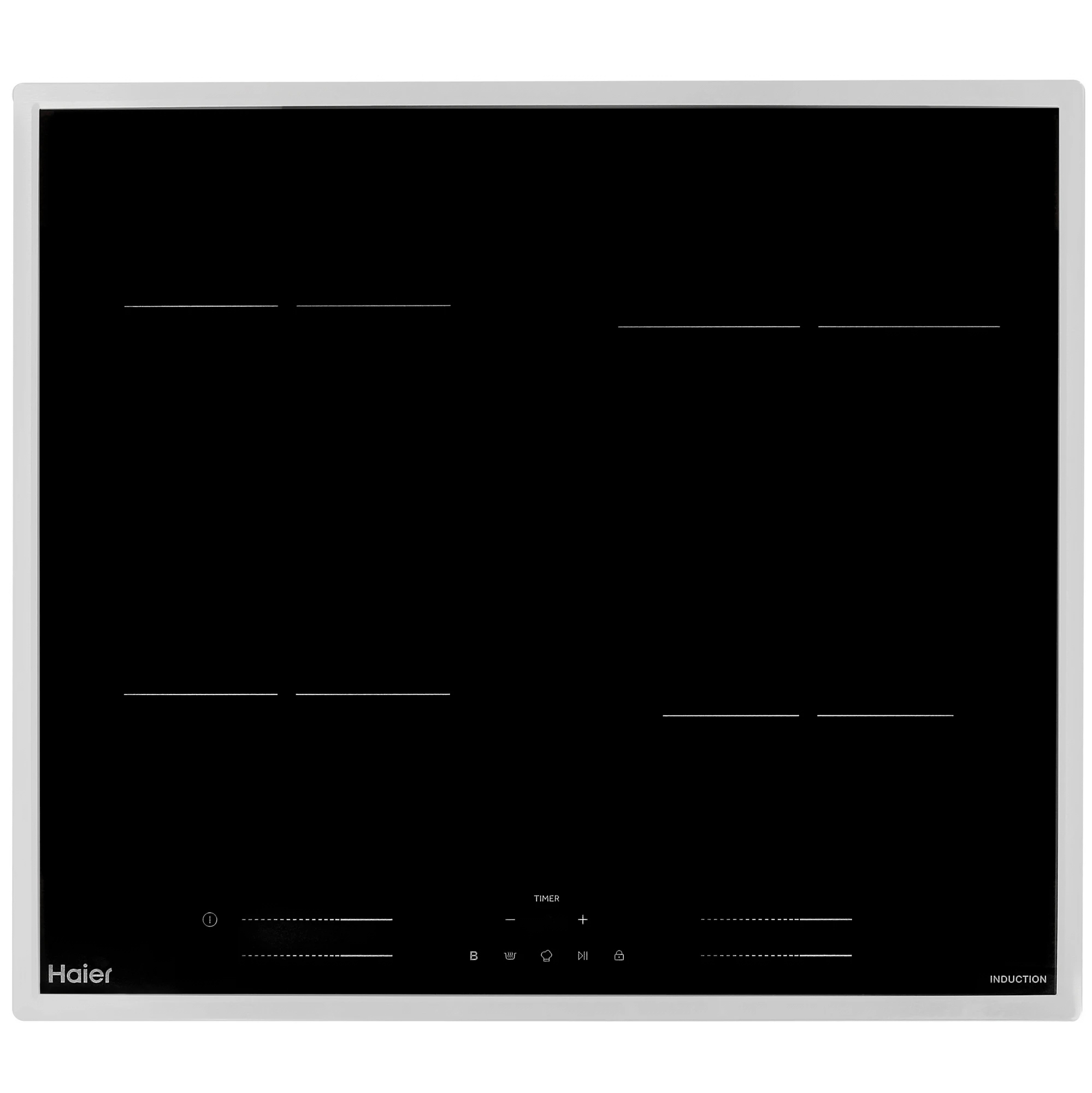 Изображение товара Индукционная варочная панель Haier HHY-Y64SFB 4 конфорки нержавеющая сталь 59 см