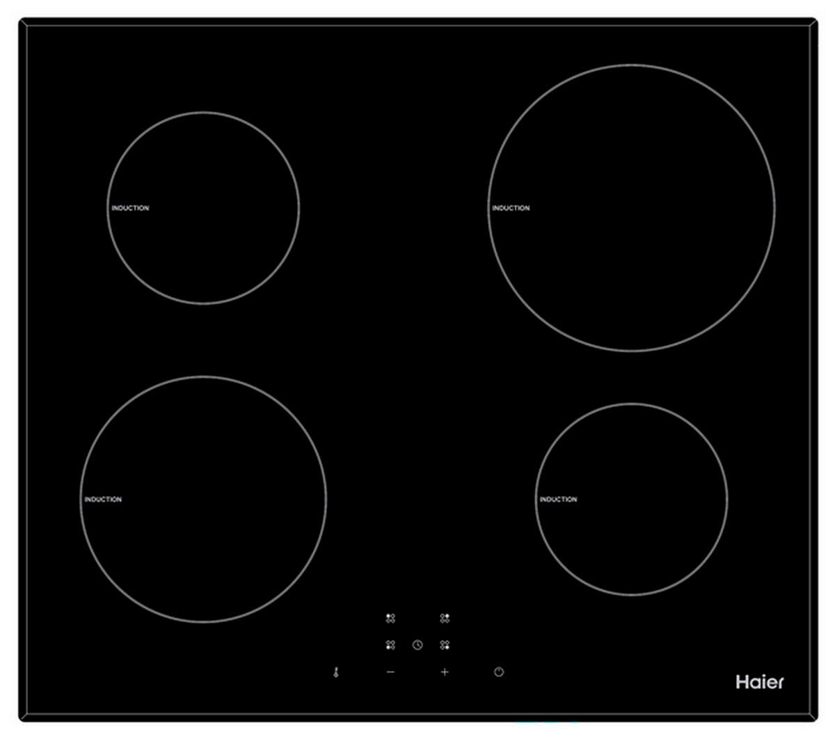 Изображение товара Электрическая варочная панель Haier HHX Y 64 NVB 59 см 4 конфорки цвет черный