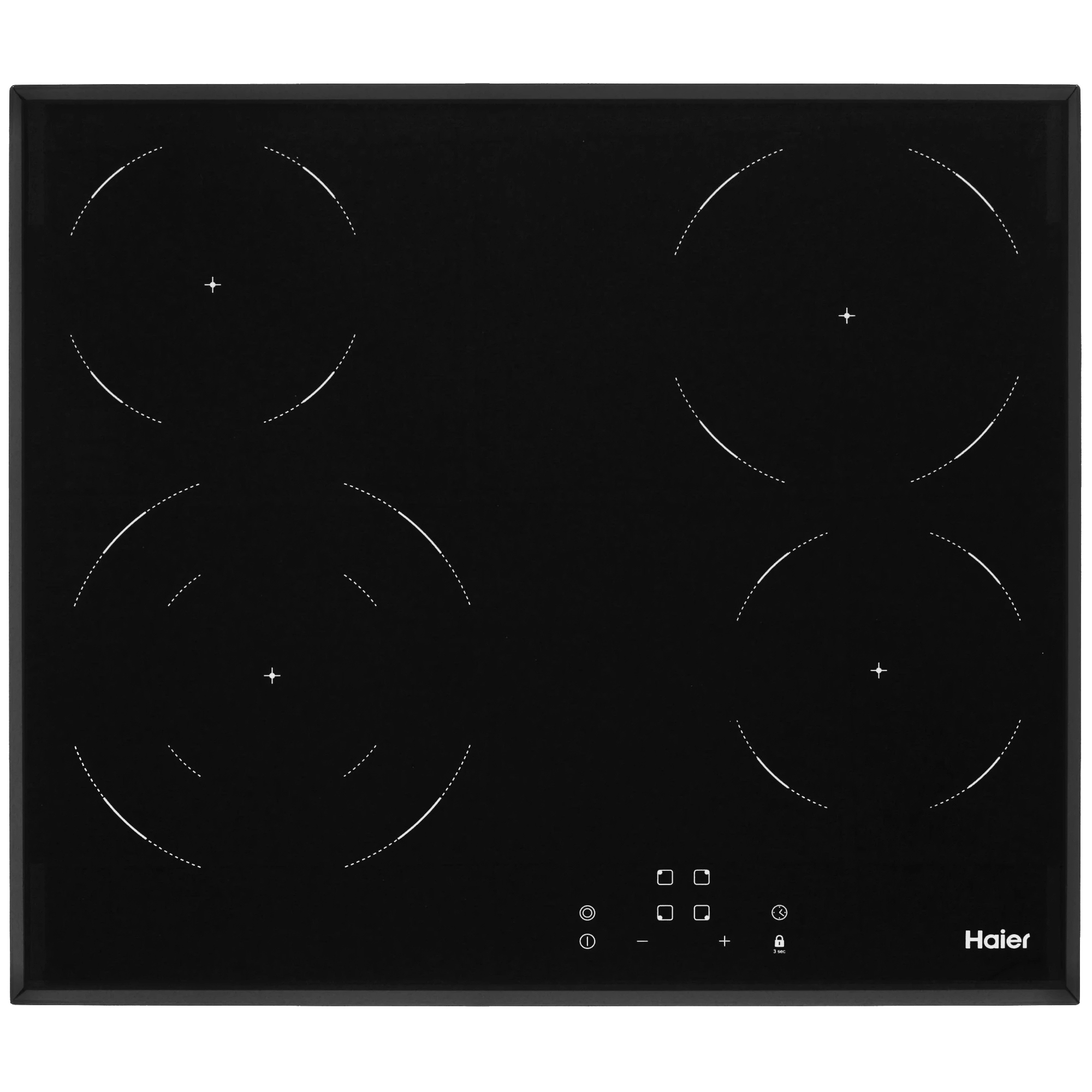 Изображение товара Электрическая варочная панель Haier HHY C64DVB 59 см 4 конфорки цвет черный
