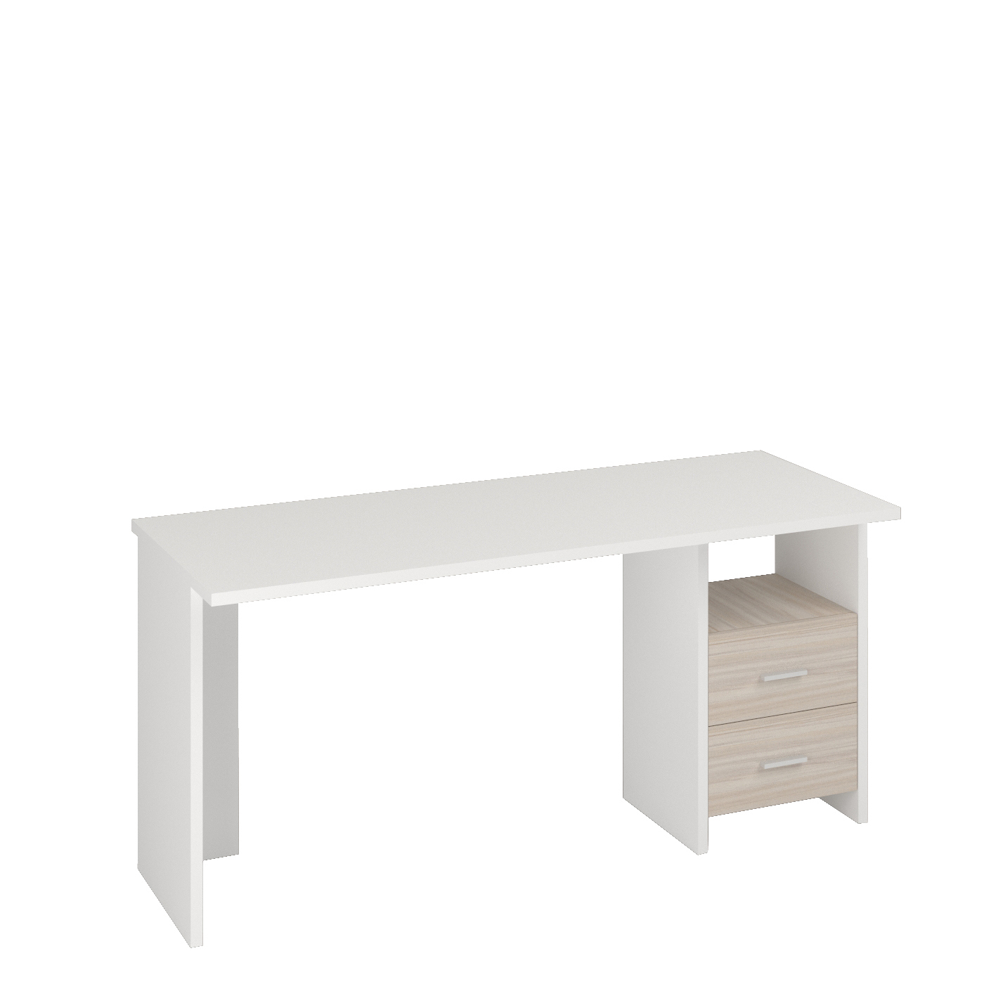 Изображение товара Письменный стол Мэрдэс СКЛ-Прям160 БЕК белый/карамель
