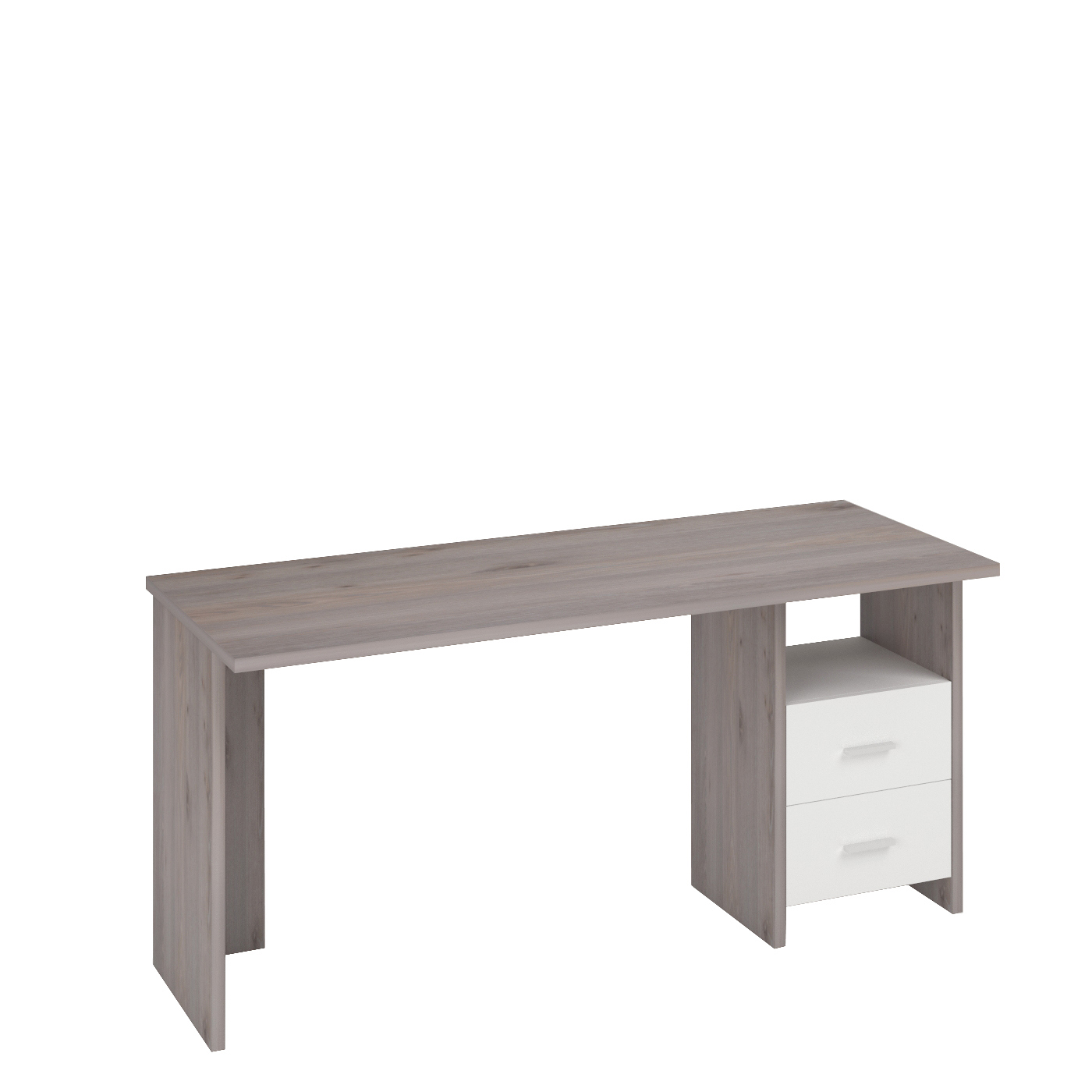 Изображение товара Стол письменный Мэрдэс СКЛ-Прям160 160x77x60 см ЛДСП белый ясень шимо светлый