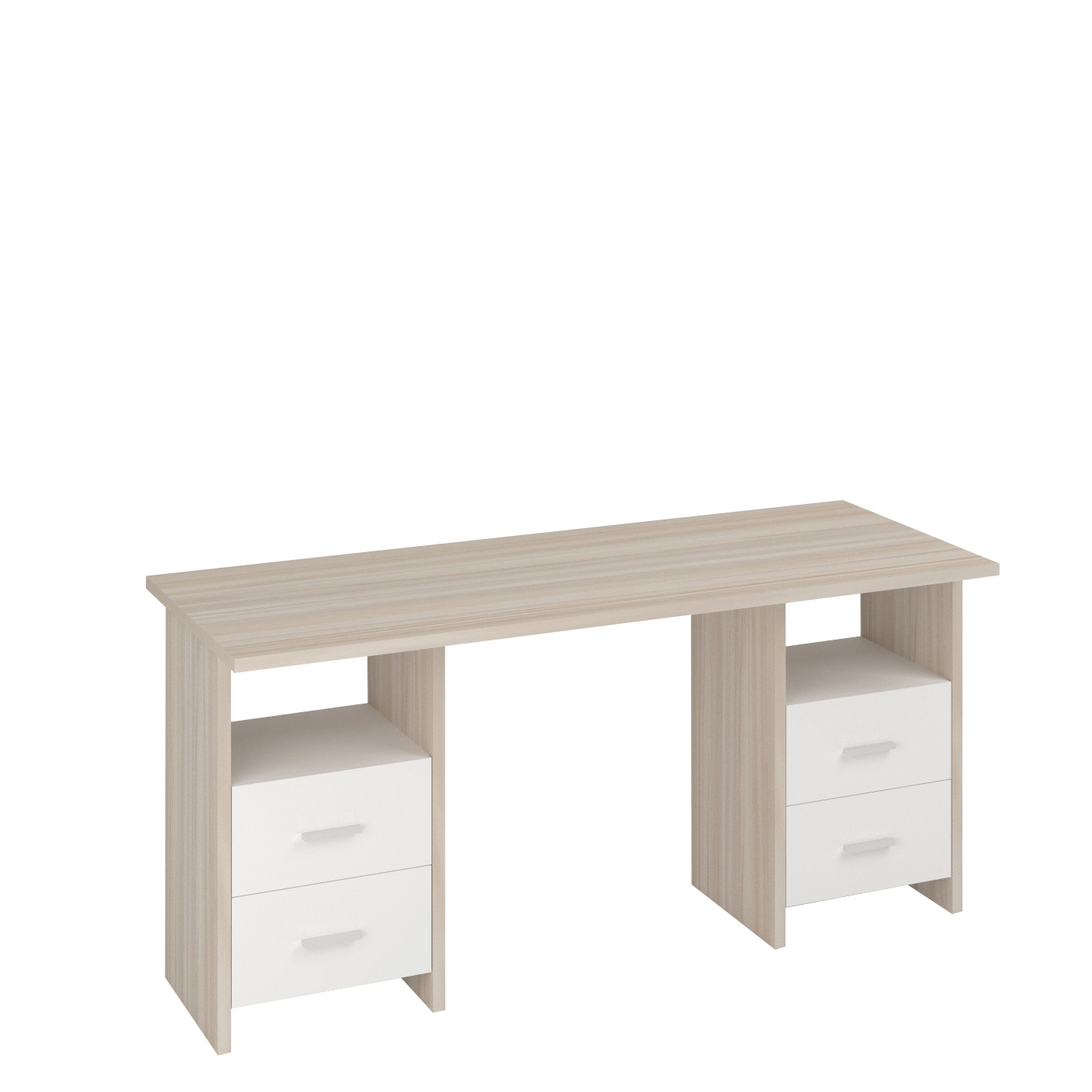 Изображение товара Письменный стол Мэрдэс СКЛ-Прям160+2ТЯЛ белый карамель ЛДСП Россия