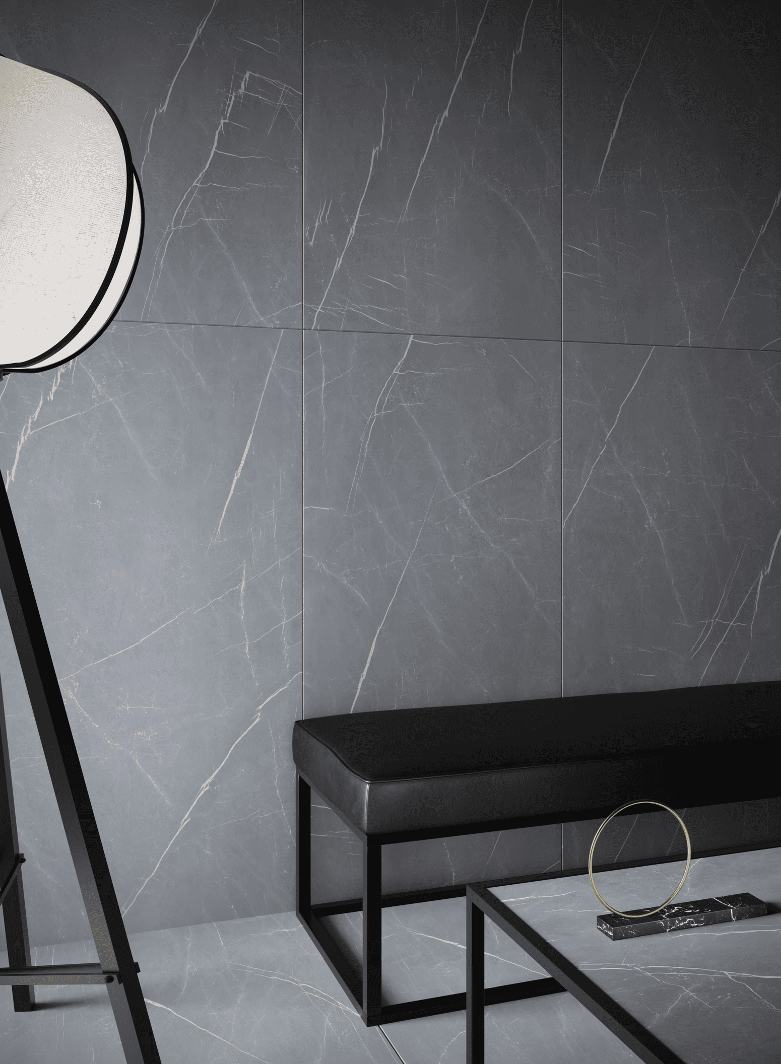 Изображение товара Керамогранит Eurotile Pietra 60x120 см черный для пола и стен