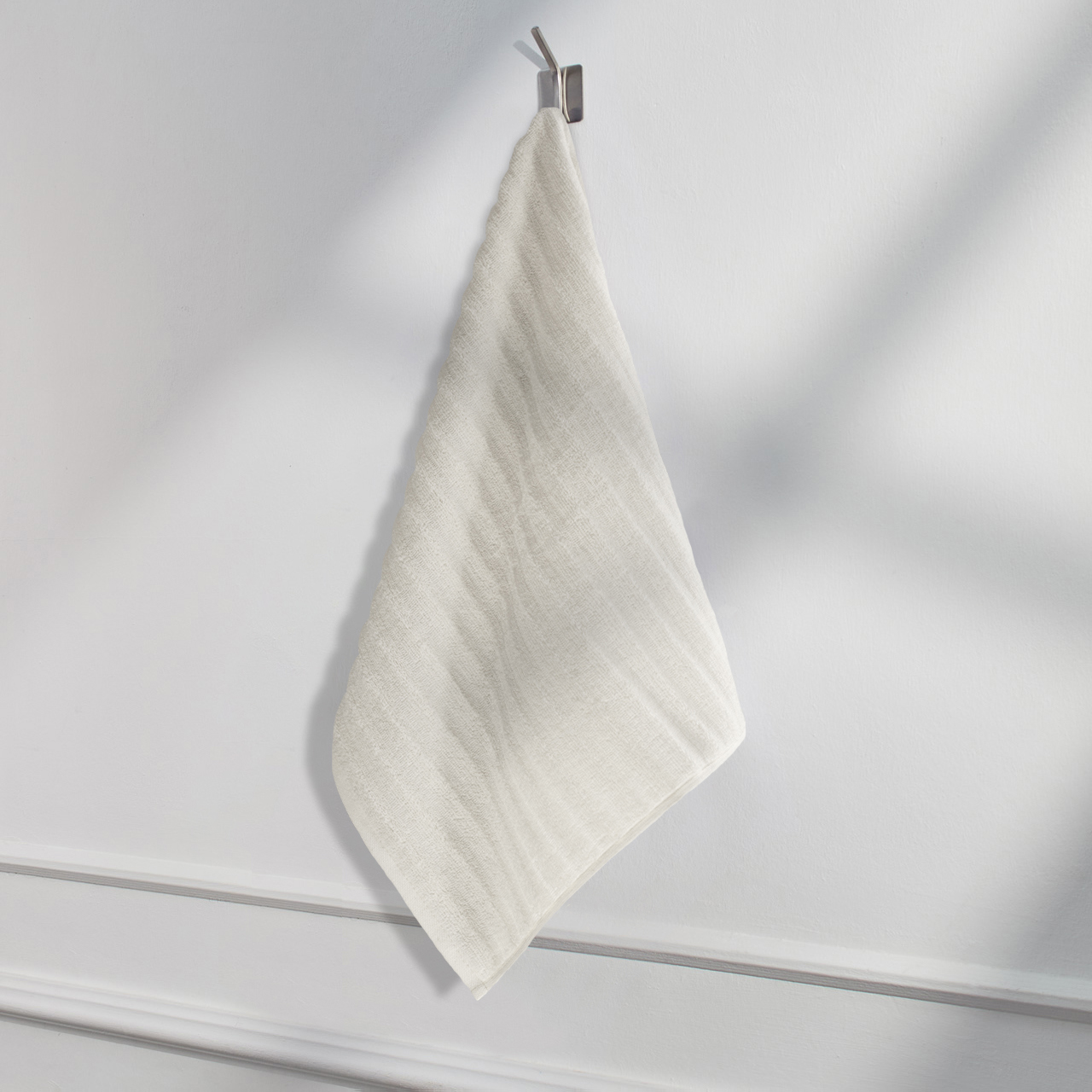 Изображение товара Полотенце Ecotex Волна 50x90 кремовый - махровое полотенце для ванной