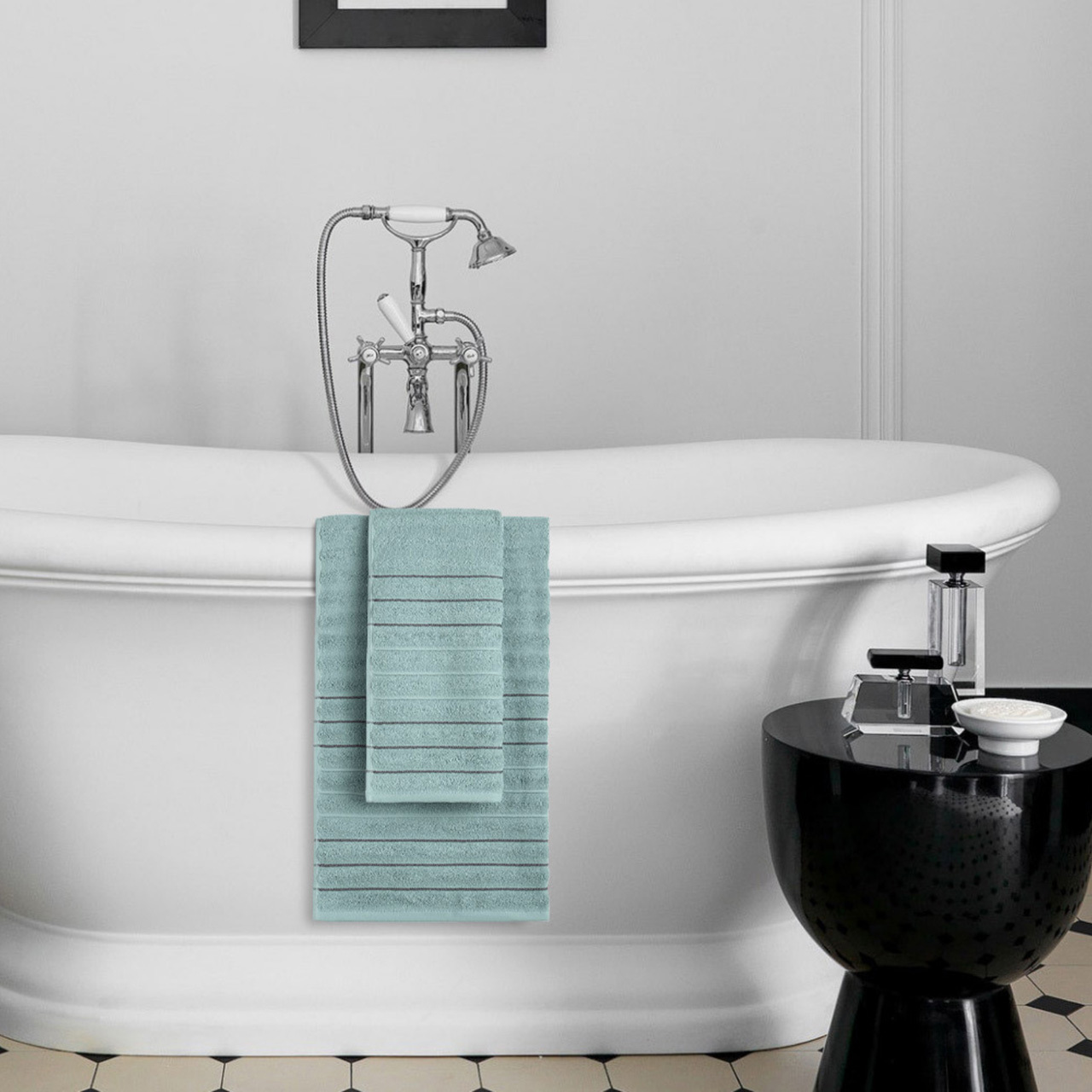 Изображение товара Махровое полотенце Ecotex Люкс 50x90 морская волна хлопковое для ванной и пляжа